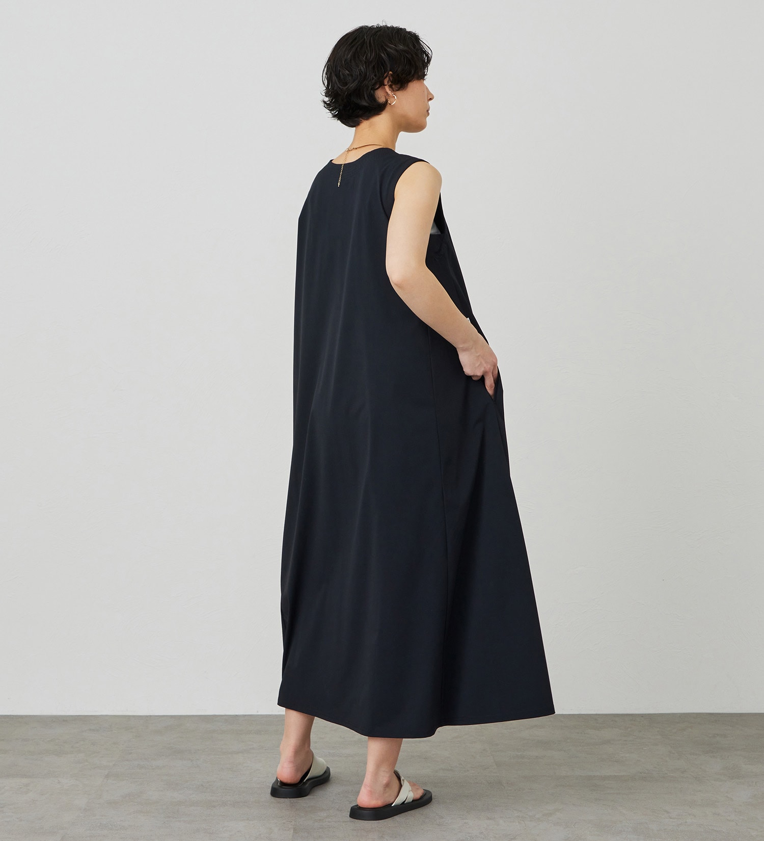 SOMETHING(サムシング)の【試着対象】SOMETHING SLワンピース【涼】|ワンピース/ワンピース/レディース|ブラック