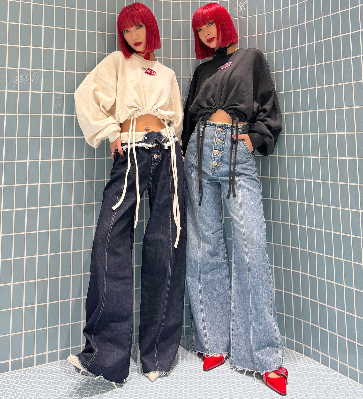 SOMETHING(サムシング)の【試着対象】【SOMETHING×PosTokyo】BELTLESS WIDE DENIM|パンツ/デニム/ジーンズパンツ/レディース|インディゴブルー