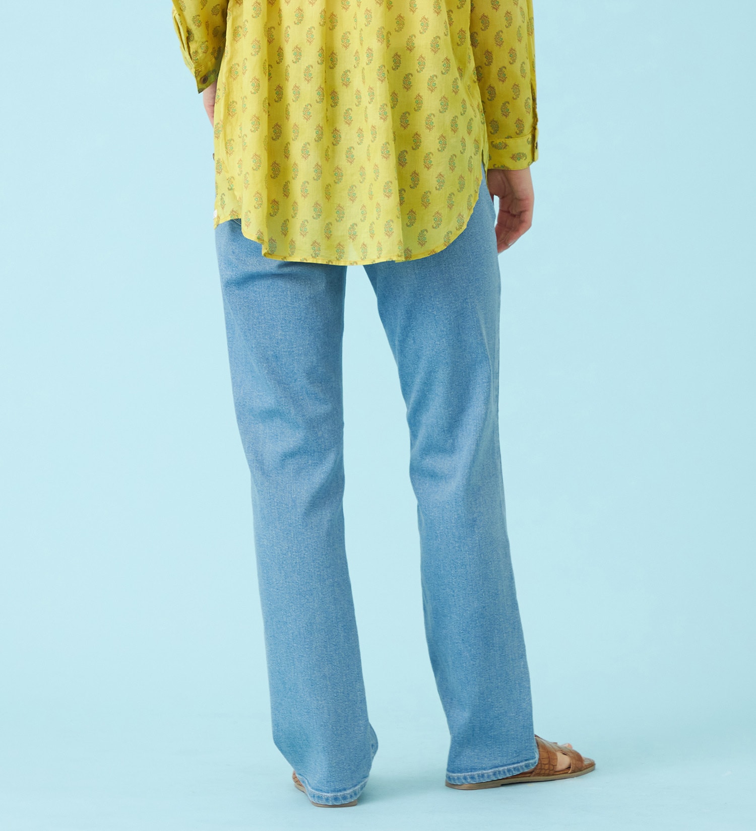 SOMETHING(サムシング)の【予約P】SOMETHING SUMMER ストレートデニムパンツ【夏用/COOL/涼/抗菌/防臭/制菌】|パンツ/デニム/ジーンズパンツ/レディース|淡色ブルー