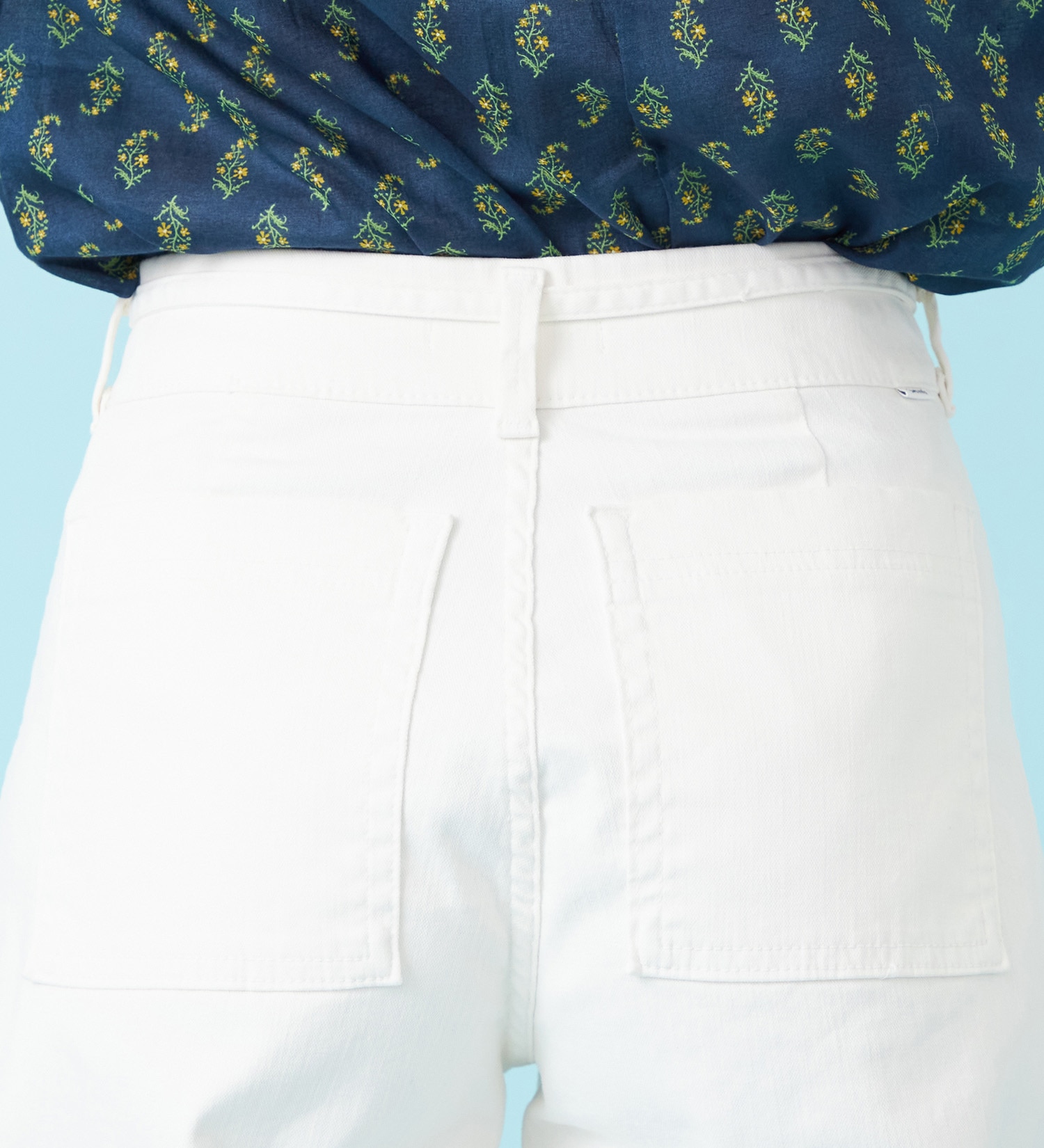 SOMETHING(サムシング)の【予約P】SOMETHING SUMMER ベイカーワイドデニムパンツ【夏用/COOL/涼/抗菌/防臭/制菌】|パンツ/パンツ/レディース|アイボリー