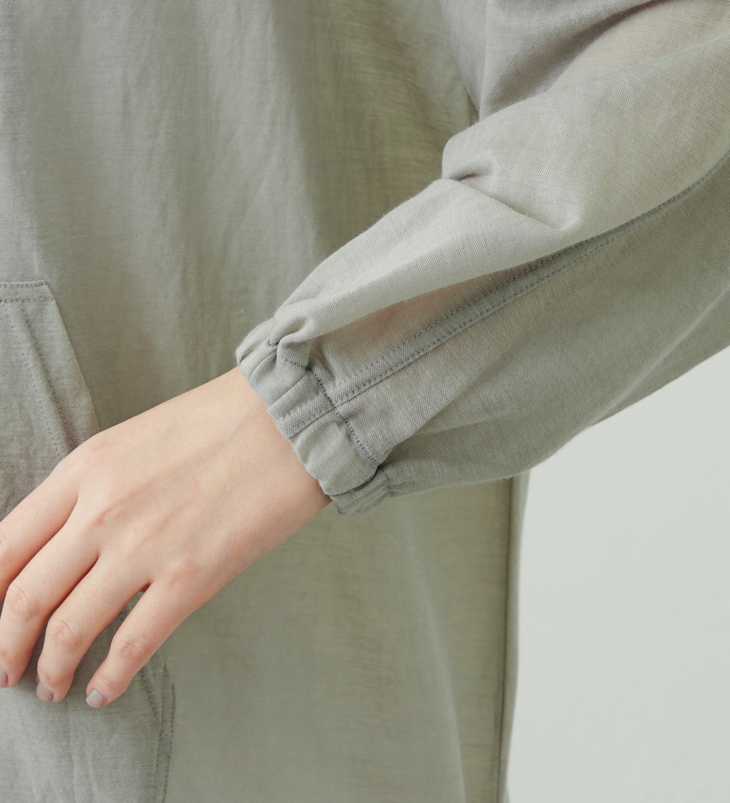 SOMETHING(サムシング)のSOMETHING シアー長袖パーカー|ジャケット/アウター/その他アウター/レディース|グレー