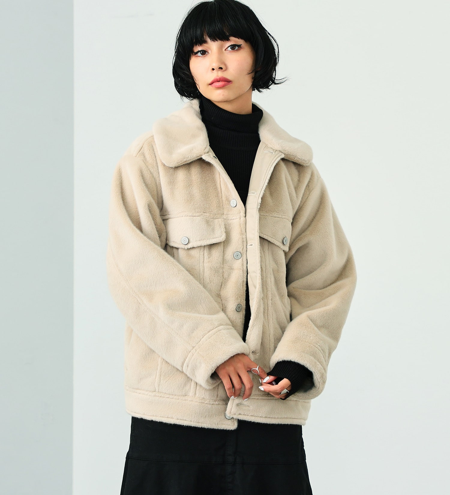 SOMETHING(サムシング)の【SALE】SOMETHING ファージャケット|ジャケット/アウター/その他アウター/レディース|アイボリー
