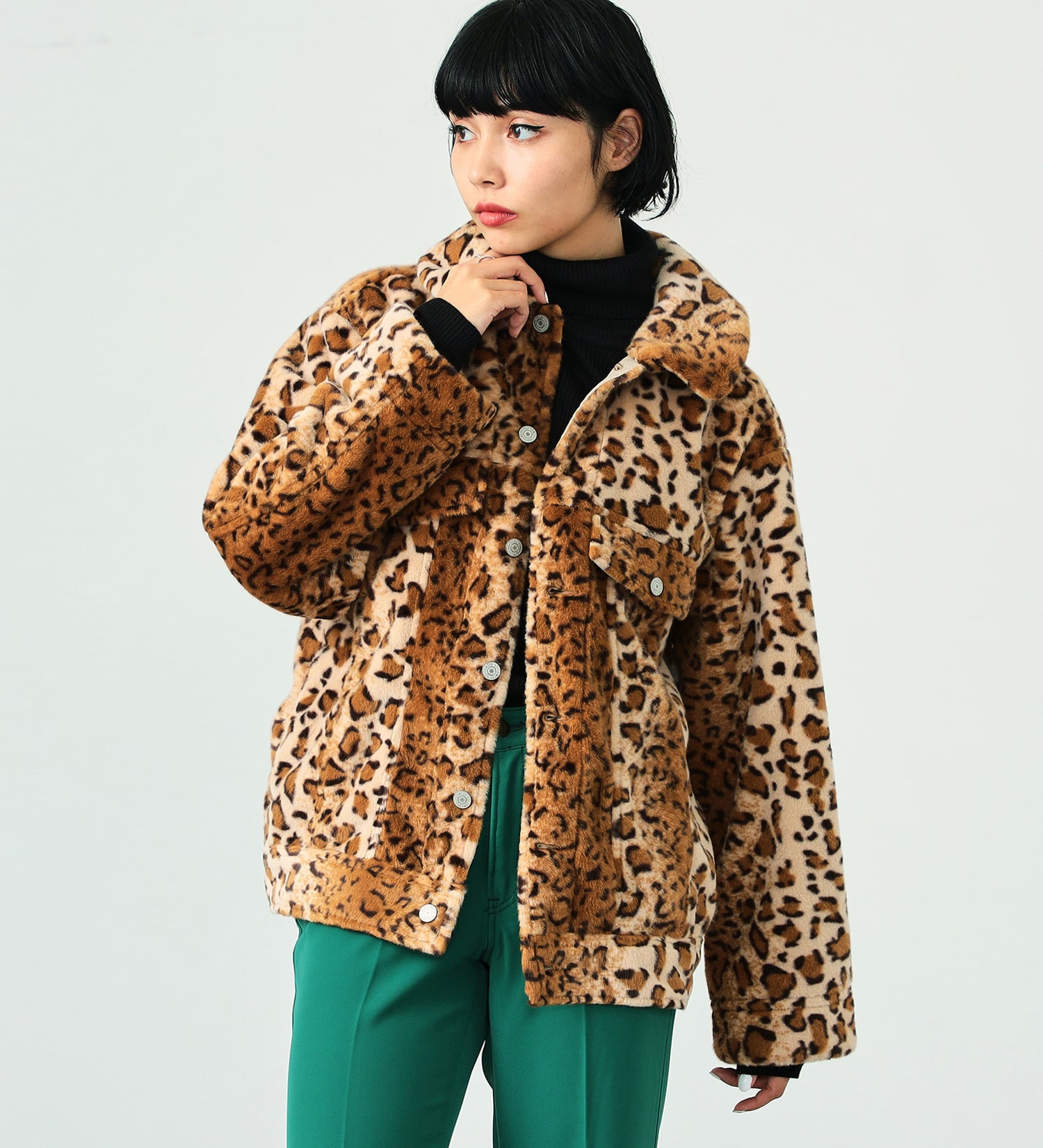 SOMETHING(サムシング)の【SALE】SOMETHING ファージャケット|ジャケット/アウター/その他アウター/レディース|レオパード