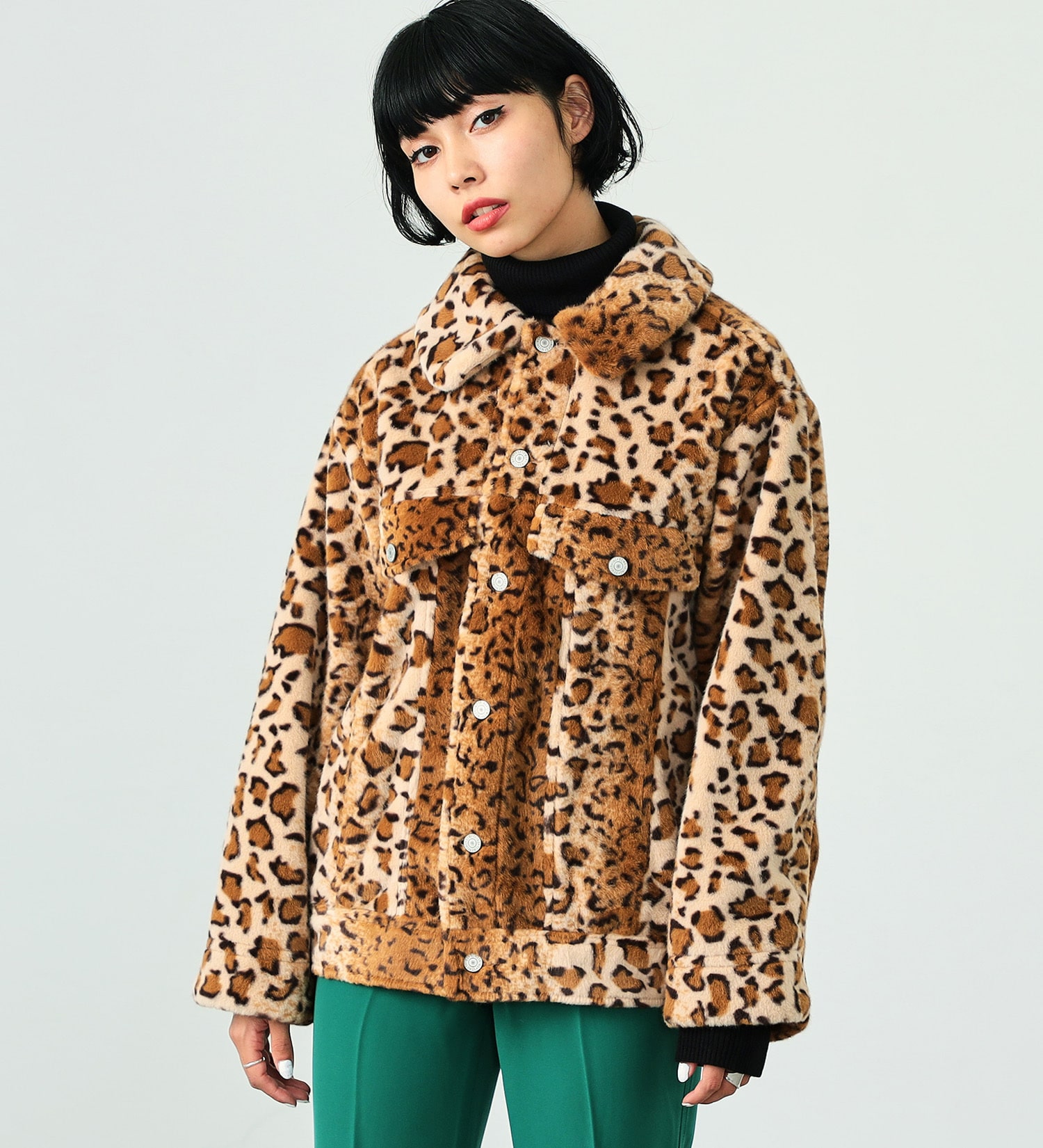 SOMETHING(サムシング)の【SALE】SOMETHING ファージャケット|ジャケット/アウター/その他アウター/レディース|レオパード