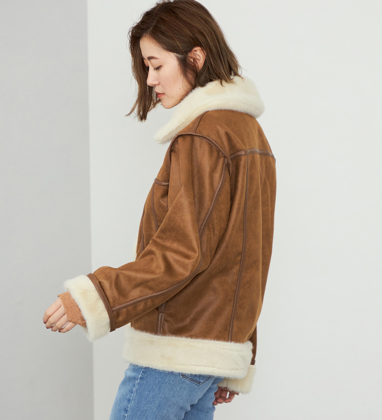 SOMETHING(サムシング)の【試着対象】SOMETHING ファージャケット|ジャケット/アウター/その他アウター/レディース|アイボリー