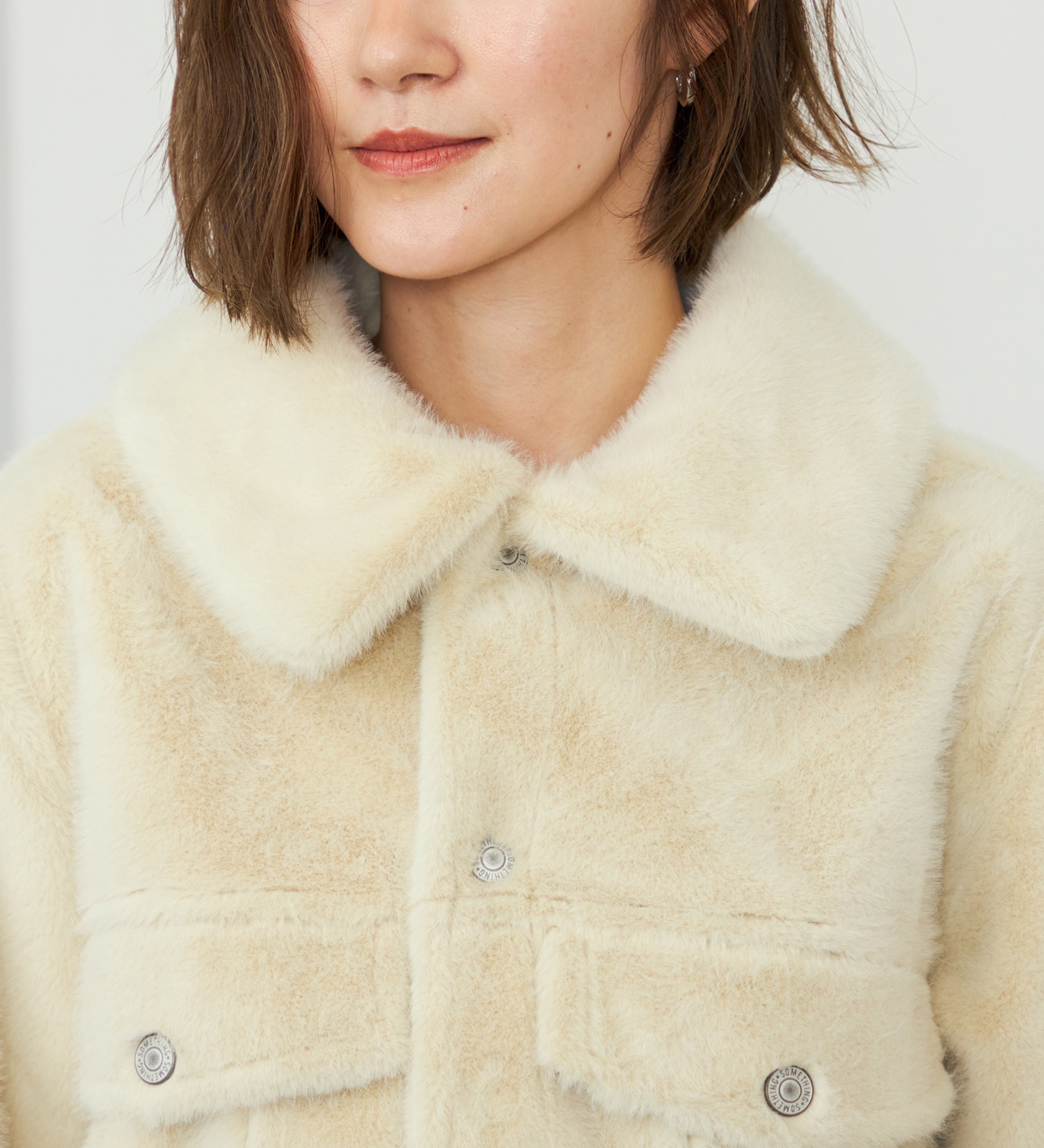 SOMETHING(サムシング)の【試着対象】SOMETHING ファージャケット|ジャケット/アウター/その他アウター/レディース|アイボリー