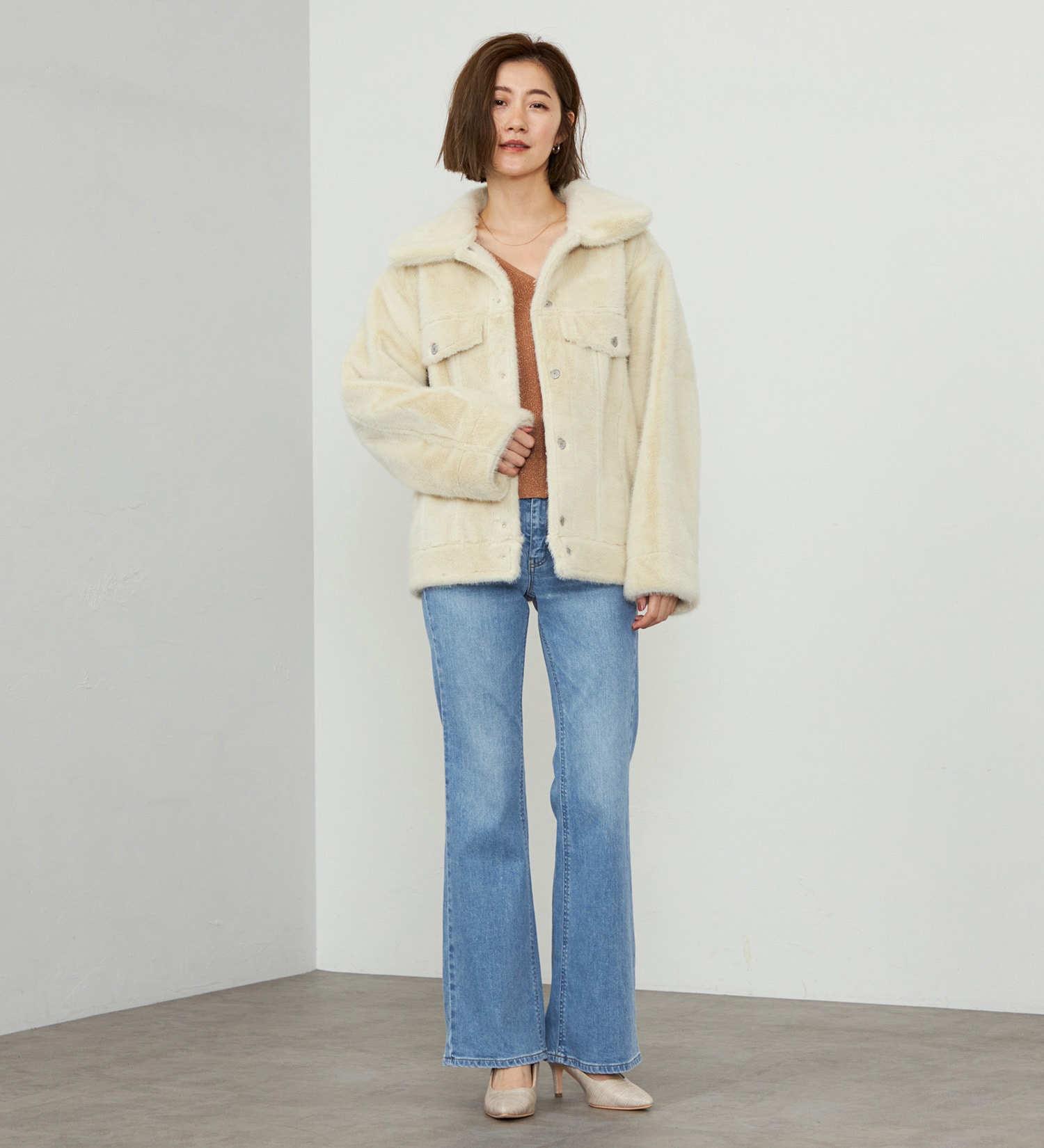 SOMETHING(サムシング)の【試着対象】SOMETHING ファージャケット|ジャケット/アウター/その他アウター/レディース|アイボリー