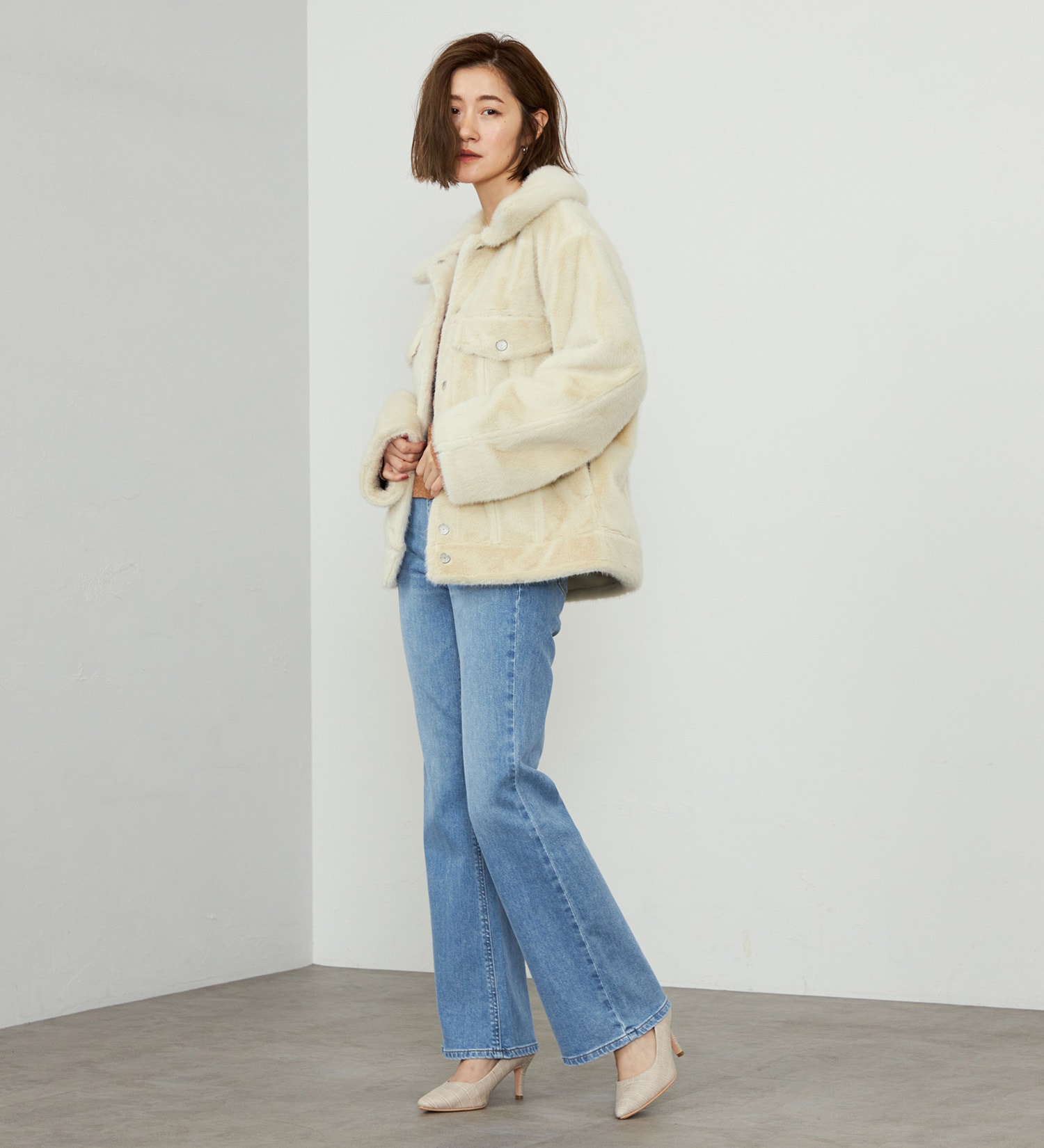 SOMETHING(サムシング)の【試着対象】SOMETHING ファージャケット|ジャケット/アウター/その他アウター/レディース|アイボリー