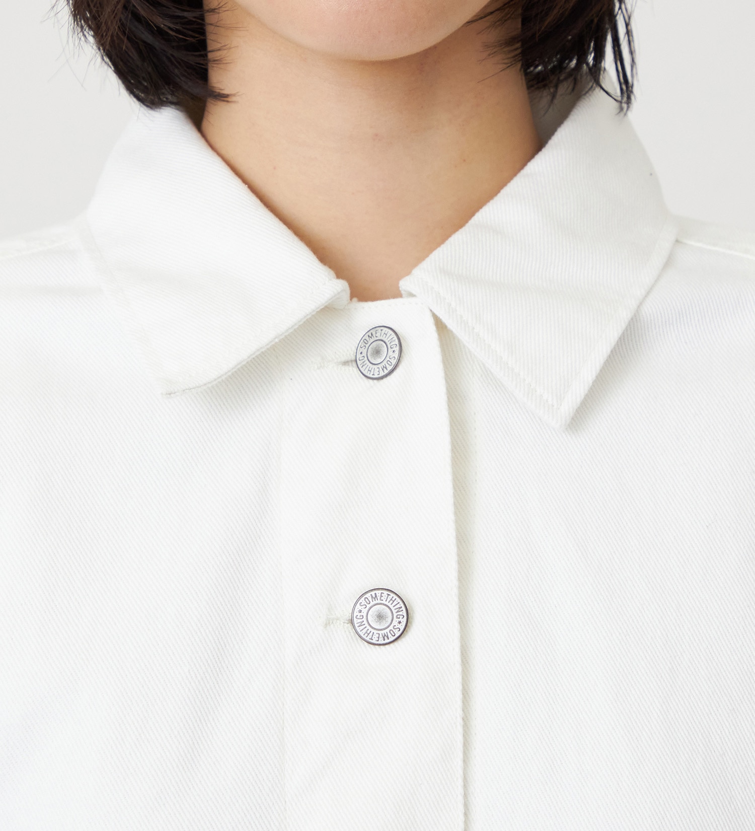 SOMETHING(サムシング)のSOMETHING デニムカバーオール|ジャケット/アウター/デニムジャケット/レディース|アイボリー