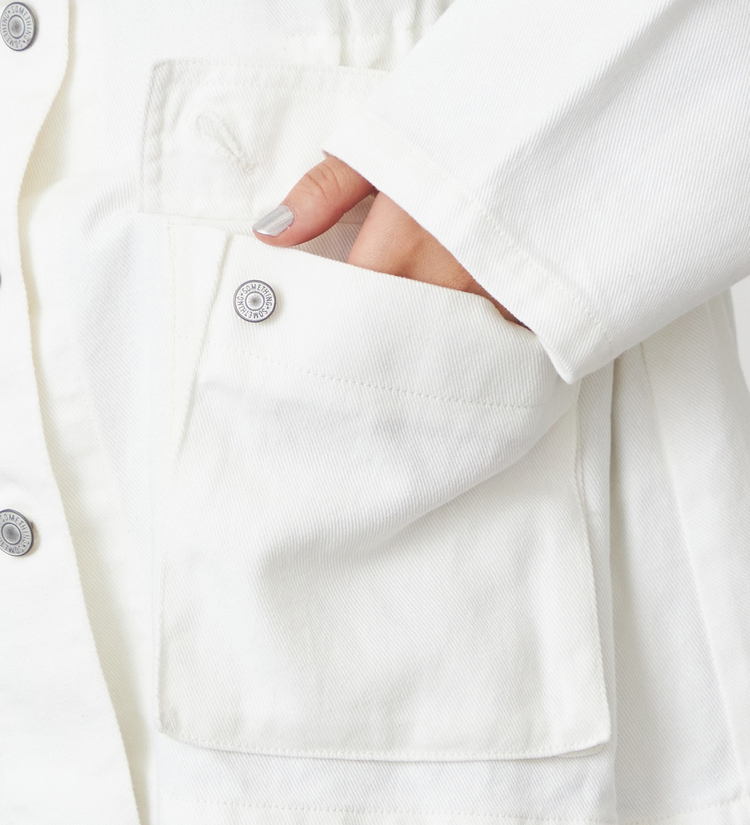 SOMETHING(サムシング)のSOMETHING デニムカバーオール|ジャケット/アウター/デニムジャケット/レディース|アイボリー