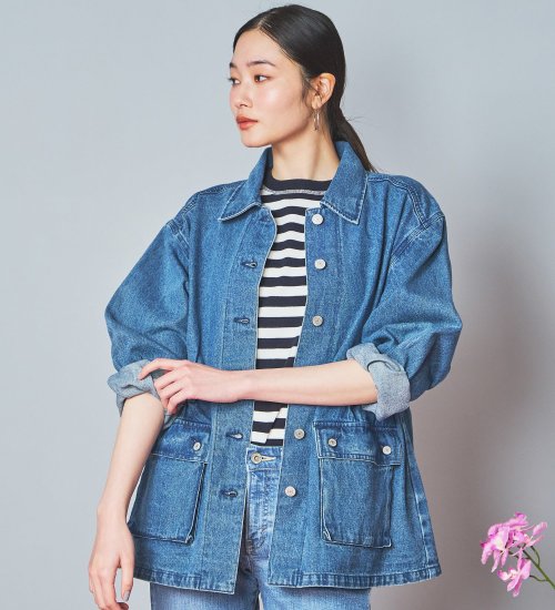 SOMETHING(サムシング)のSOMETHING デニムカバーオール|ジャケット/アウター/デニムジャケット/レディース|ライトブルー