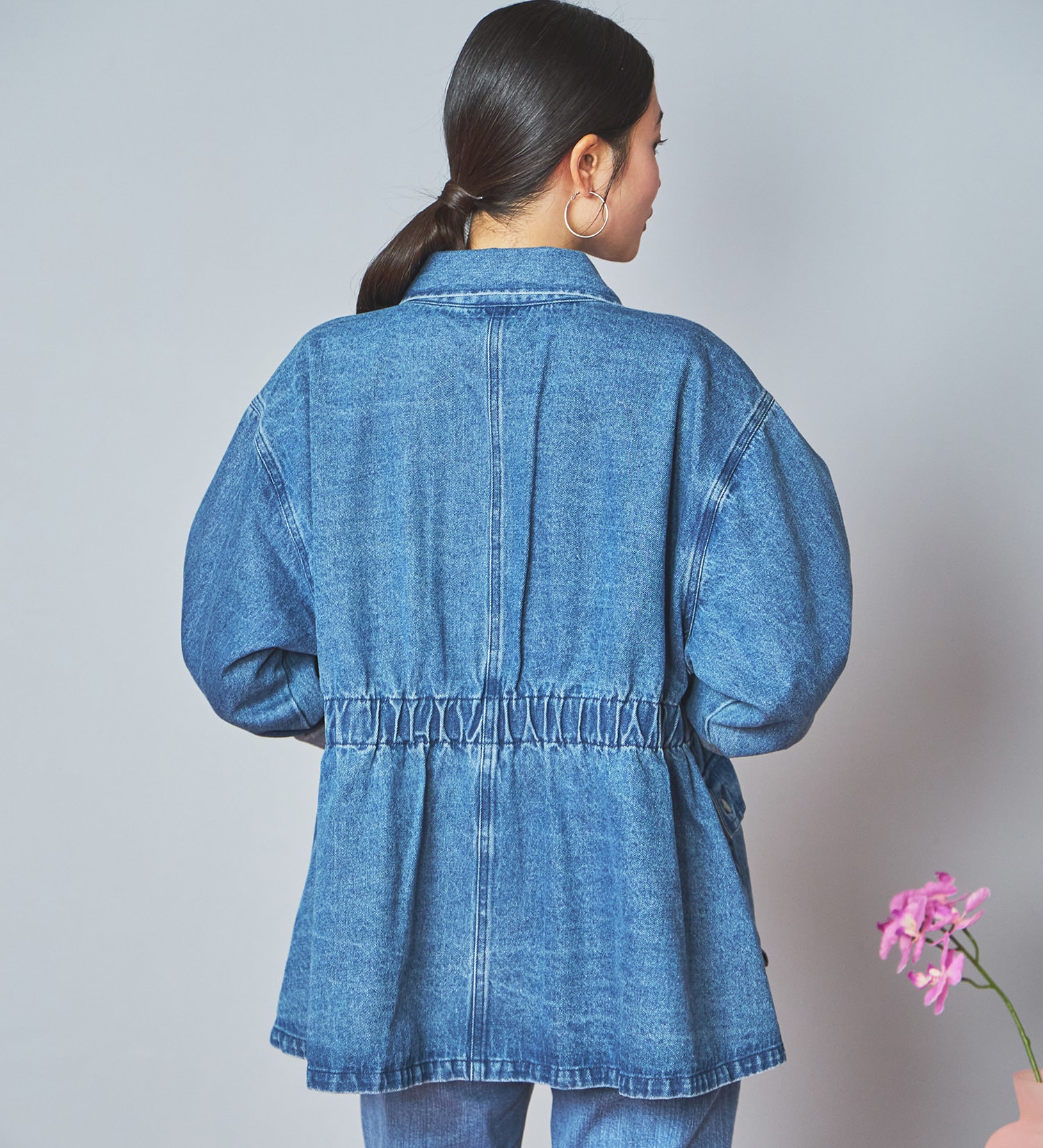 SOMETHING(サムシング)のSOMETHING デニムカバーオール|ジャケット/アウター/デニムジャケット/レディース|ライトブルー