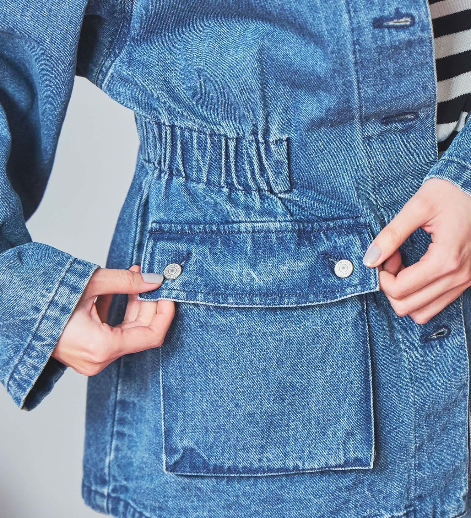 SOMETHING(サムシング)のSOMETHING デニムカバーオール|ジャケット/アウター/デニムジャケット/レディース|ライトブルー