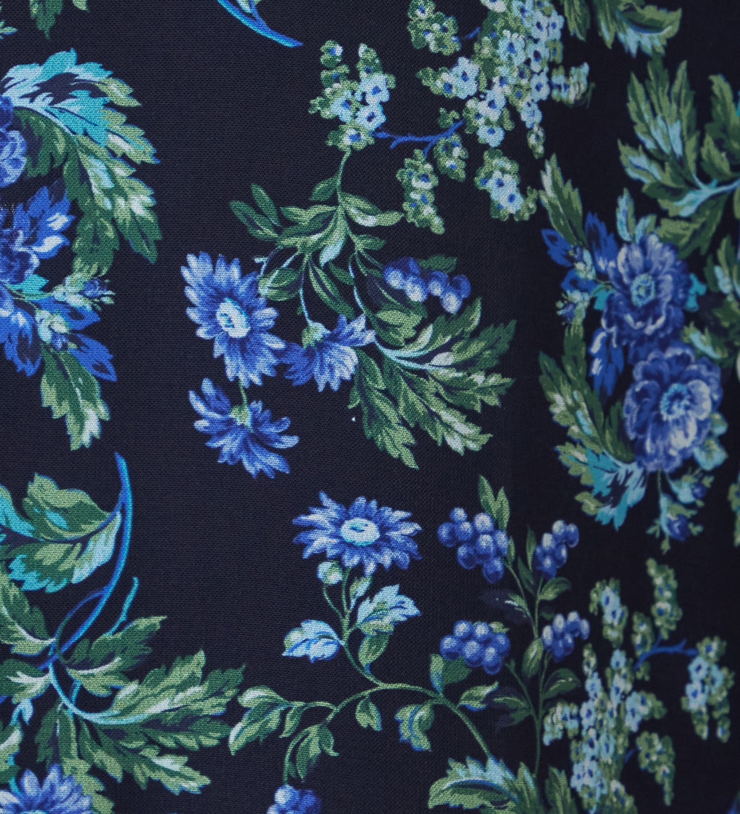 SOMETHING(サムシング)のSOMETHING　ラウンドテイル花柄プリントシャツ|トップス/シャツ/ブラウス/レディース|ネイビー