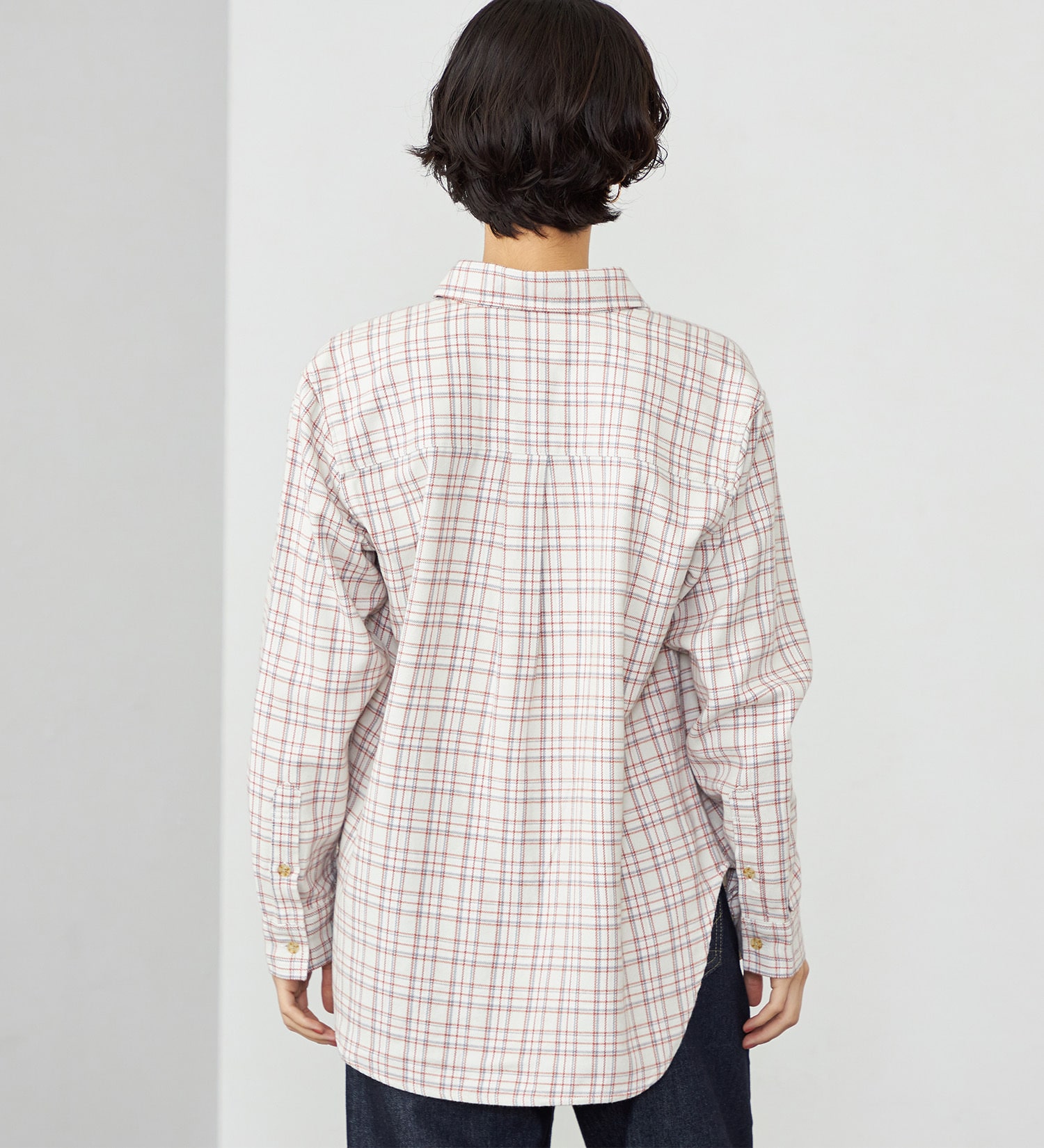 SOMETHING(サムシング)のSOMETHING　フランネルチェックシャツ【長袖】|トップス/シャツ/ブラウス/レディース|アイボリー