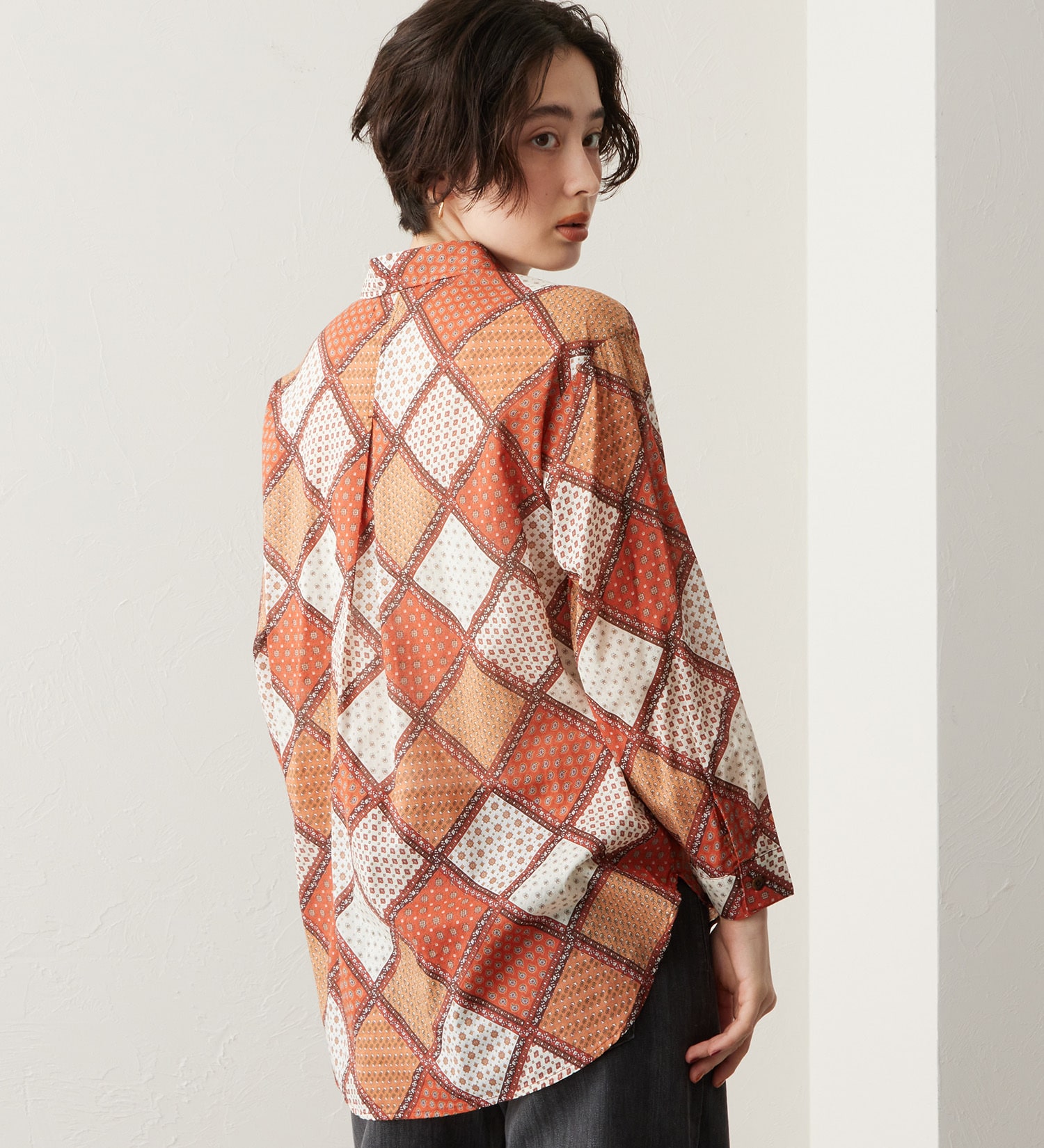SOMETHING(サムシング)のSOMETHING ロングスリーブシャツ|トップス/シャツ/ブラウス/レディース|レッド