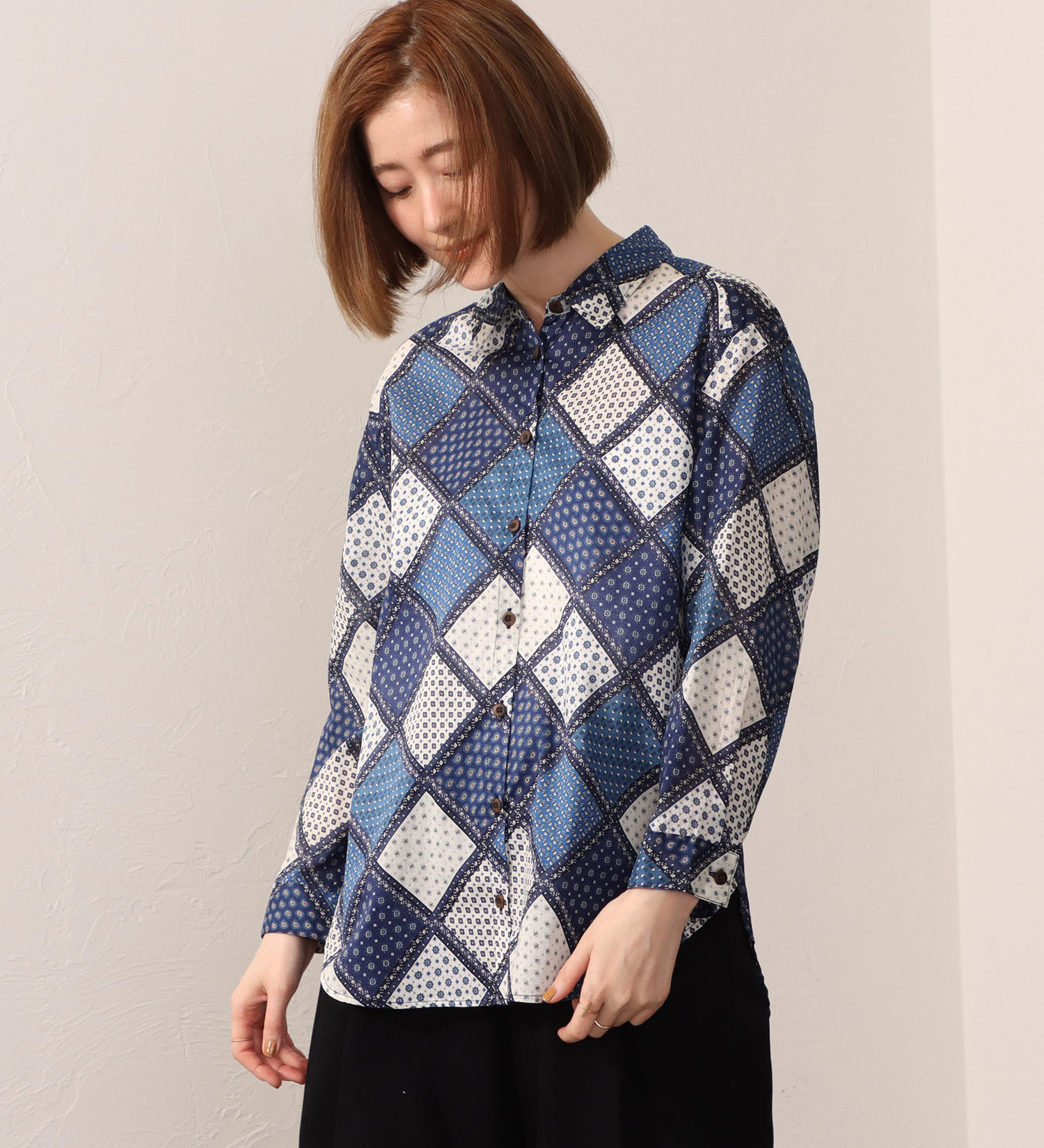 SOMETHING(サムシング)のSOMETHING ロングスリーブシャツ|トップス/シャツ/ブラウス/レディース|ブルー