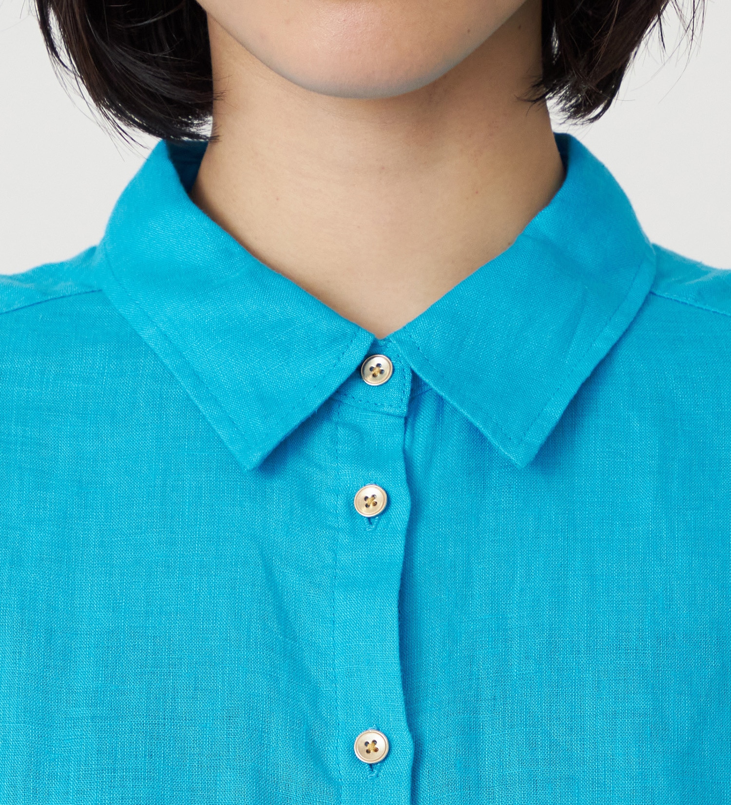 SOMETHING(サムシング)のSOMETHING ロングスリーブリネンシャツ|トップス/シャツ/ブラウス/レディース|ブルー