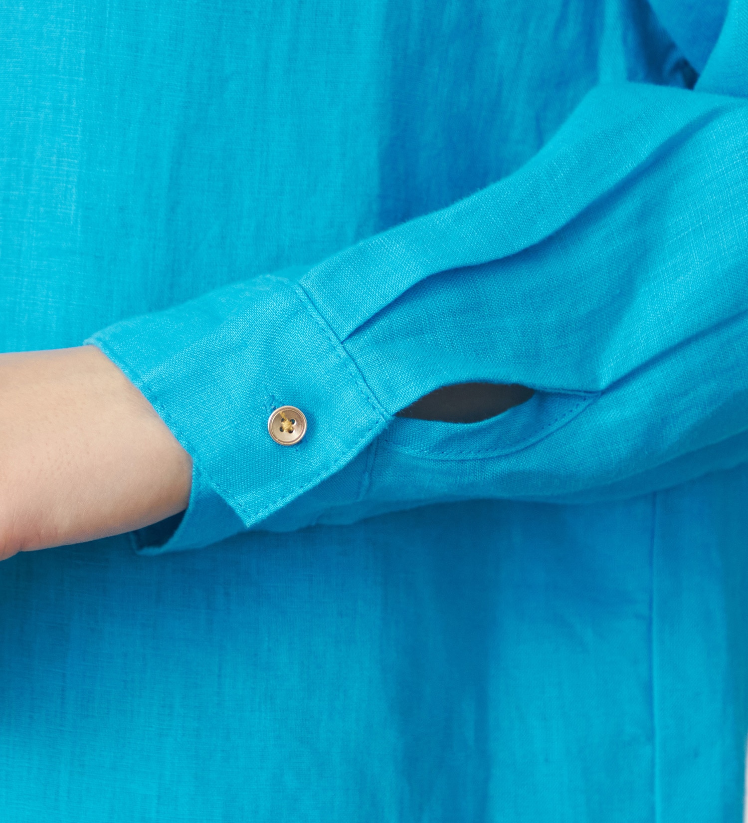 SOMETHING(サムシング)のSOMETHING ロングスリーブリネンシャツ|トップス/シャツ/ブラウス/レディース|ブルー