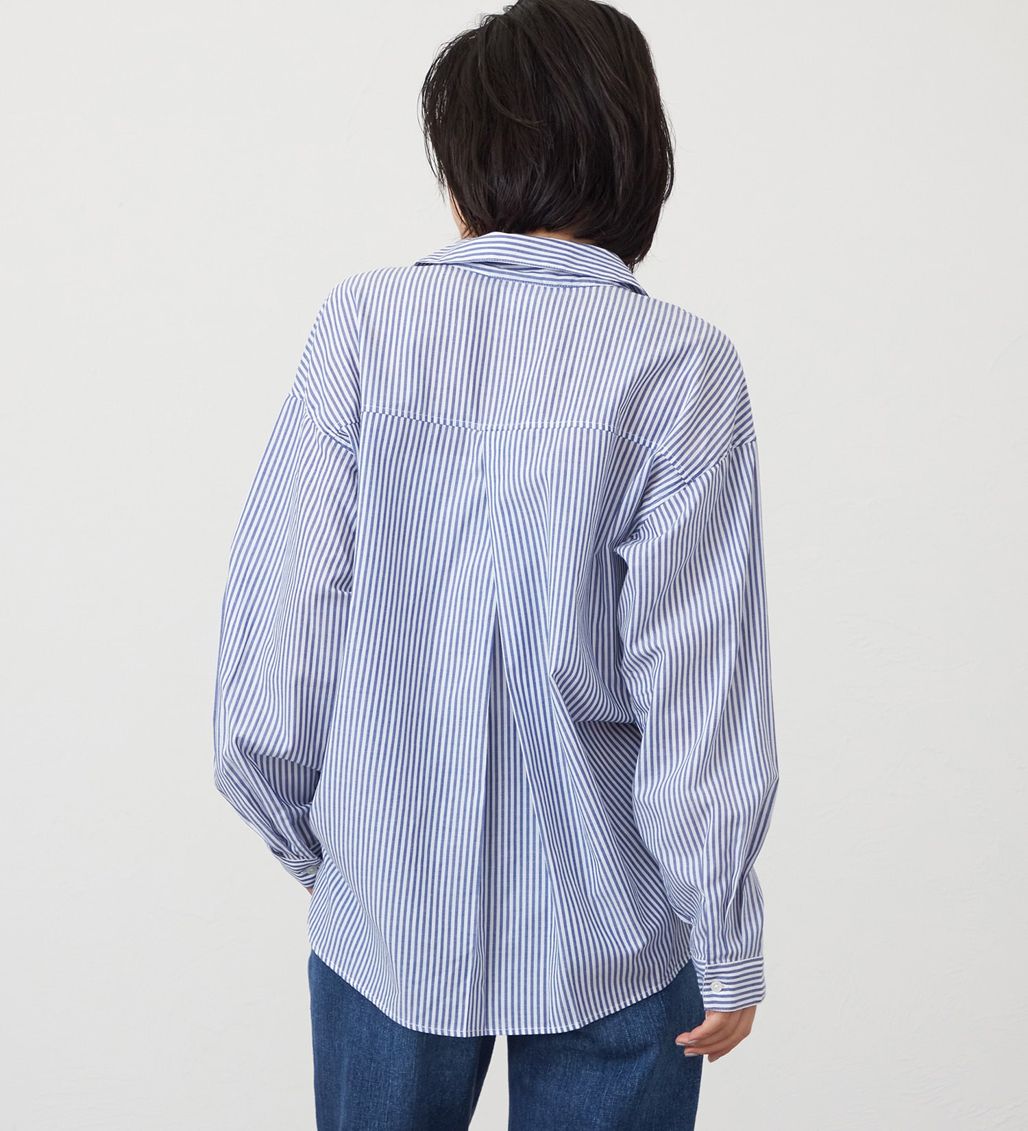 SOMETHING(サムシング)のSOMETHING　ストライプシャツ|トップス/シャツ/ブラウス/レディース|ネイビー