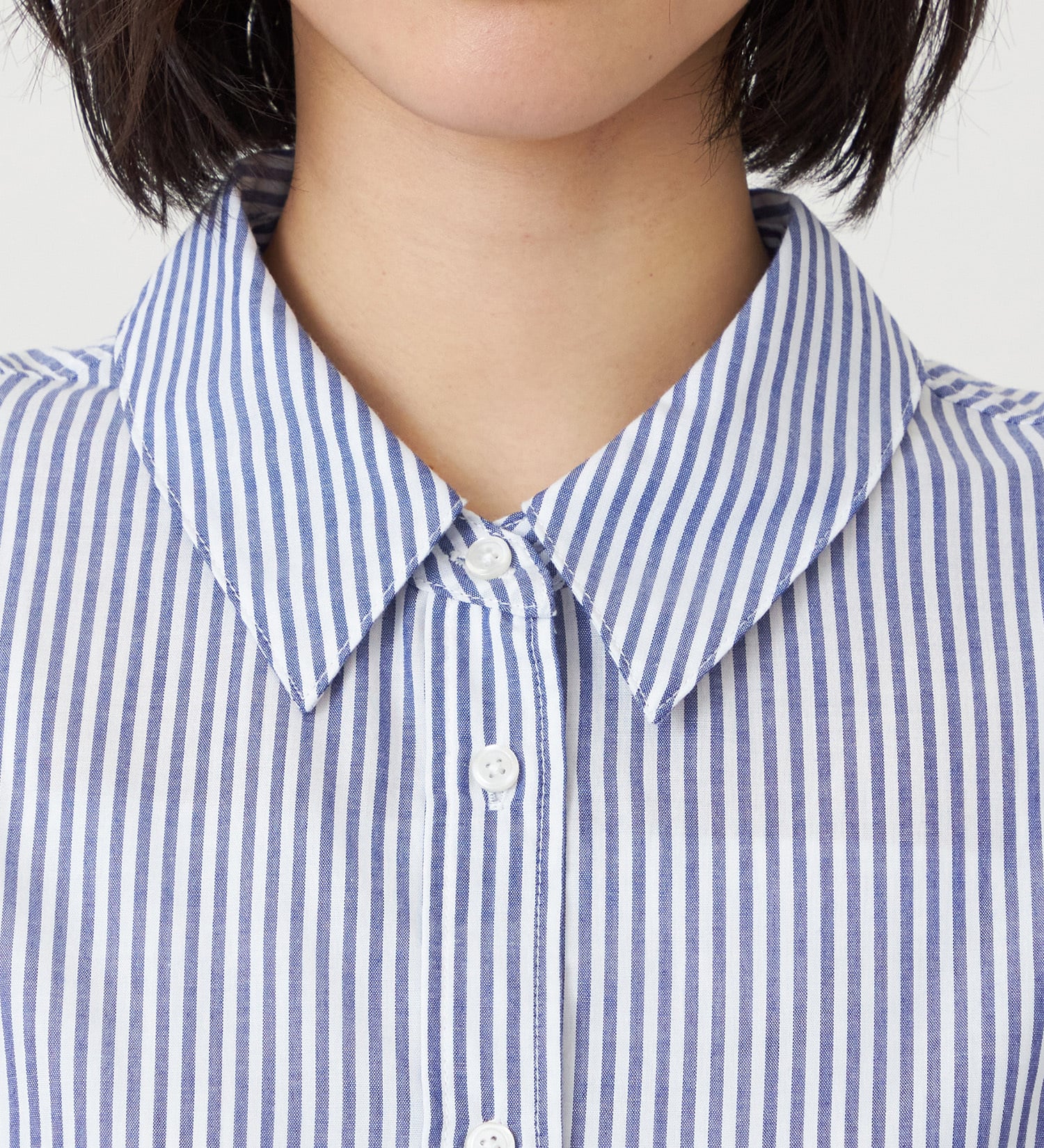 SOMETHING(サムシング)のSOMETHING　ストライプシャツ|トップス/シャツ/ブラウス/レディース|ネイビー