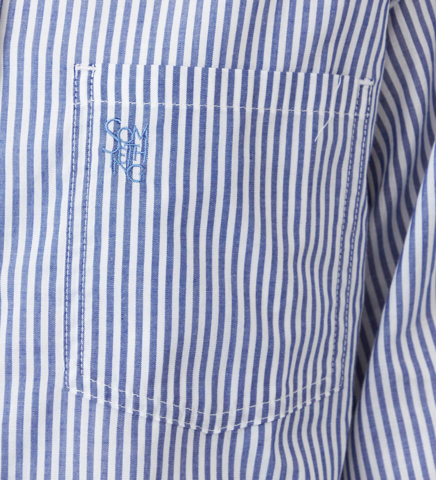 SOMETHING(サムシング)のSOMETHING　ストライプシャツ|トップス/シャツ/ブラウス/レディース|ネイビー