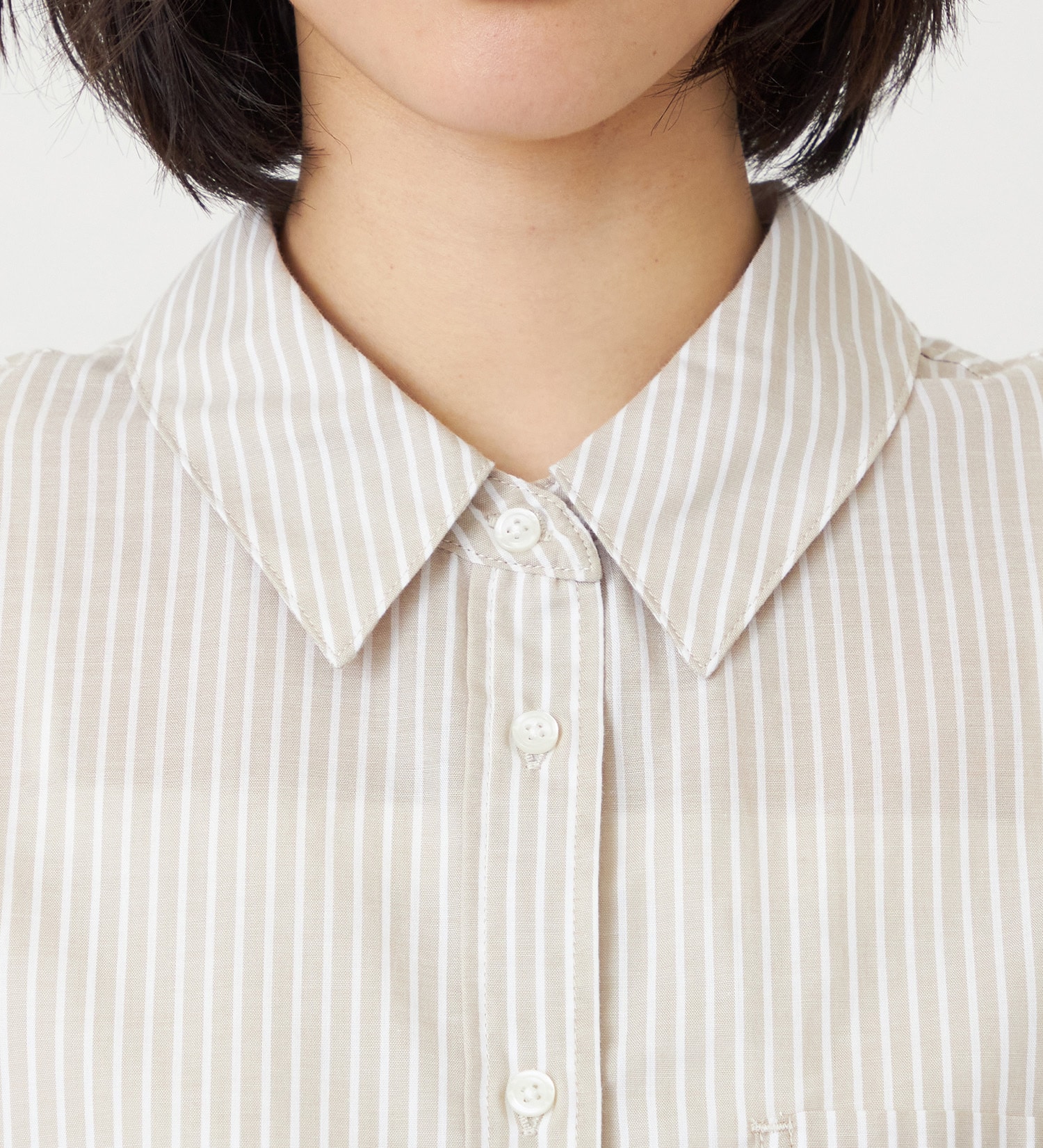 SOMETHING(サムシング)のSOMETHING　ストライプシャツ|トップス/シャツ/ブラウス/レディース|ベージュ