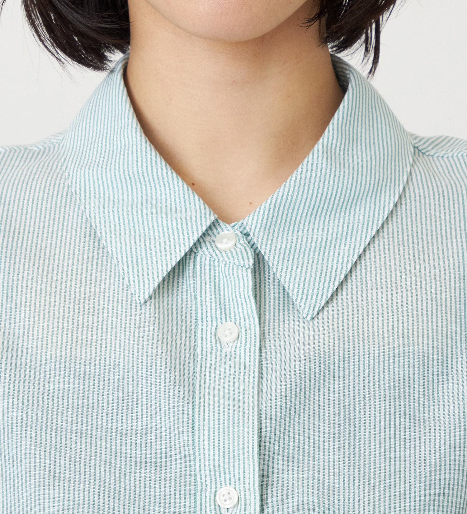 SOMETHING(サムシング)のSOMETHING　ストライプシャツ|トップス/シャツ/ブラウス/レディース|グリーン