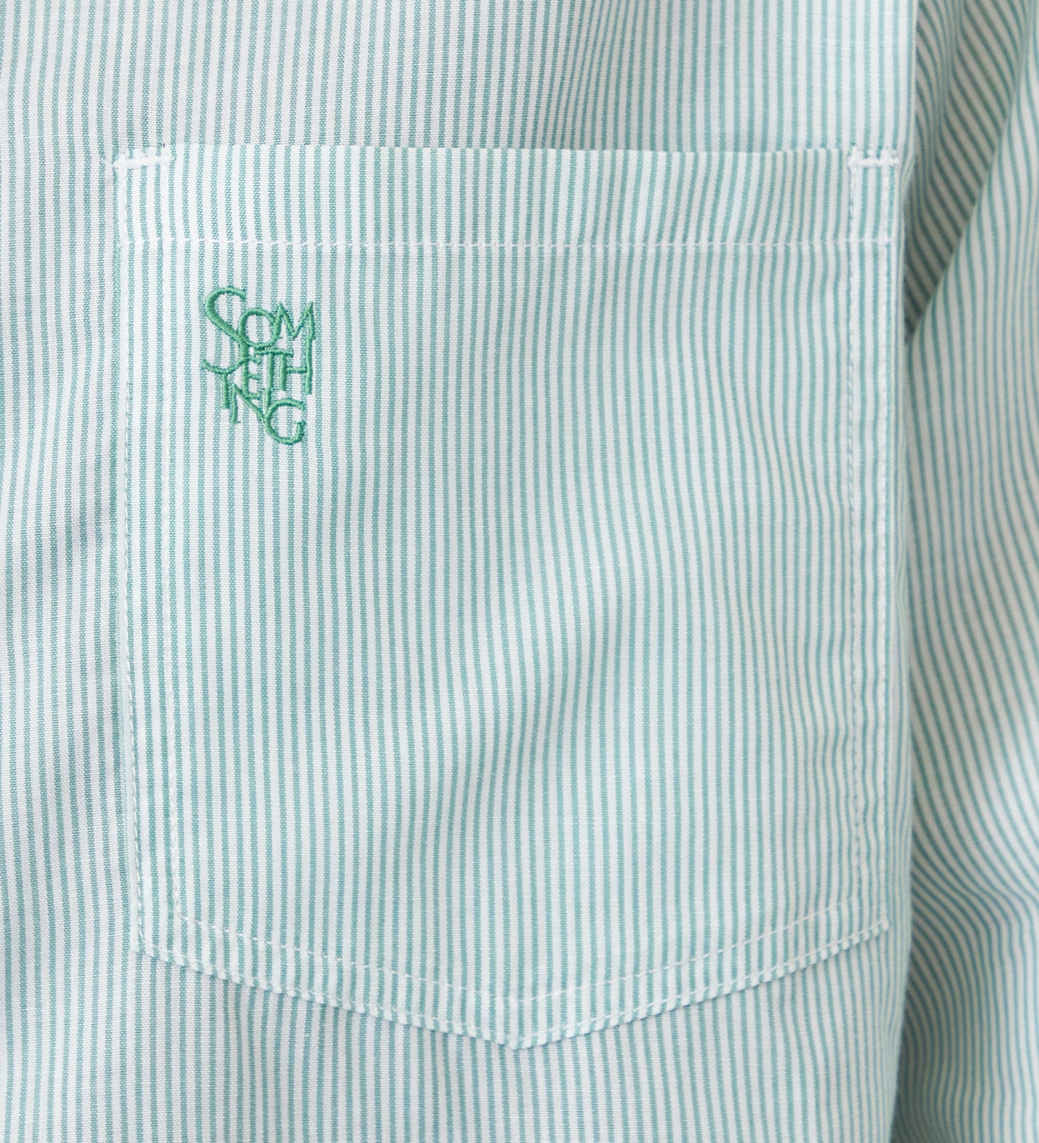 SOMETHING(サムシング)のSOMETHING　ストライプシャツ|トップス/シャツ/ブラウス/レディース|グリーン