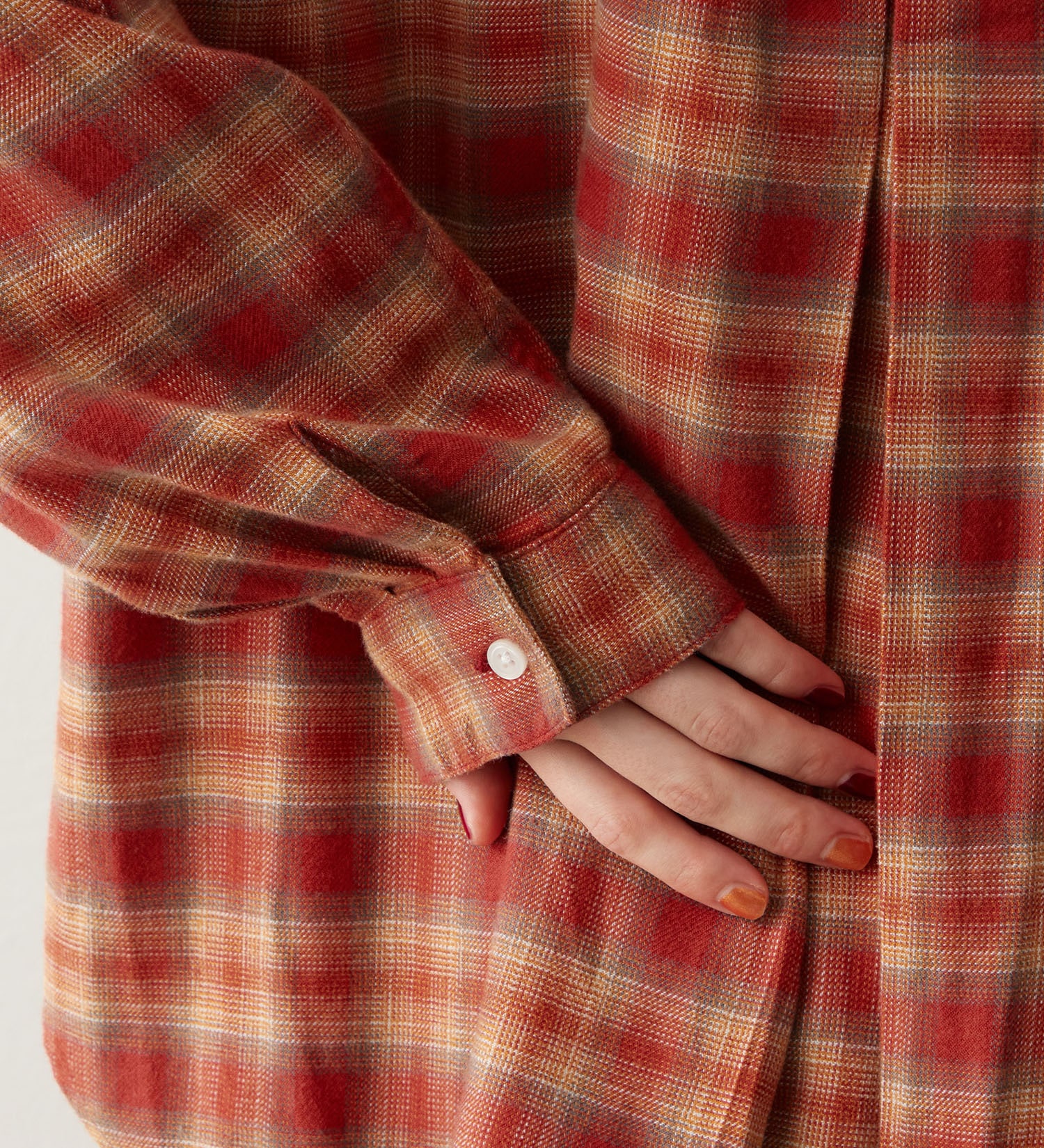 SOMETHING(サムシング)のSOMETHING オンブレチェックシャツ【長袖】|トップス/シャツ/ブラウス/レディース|レッド