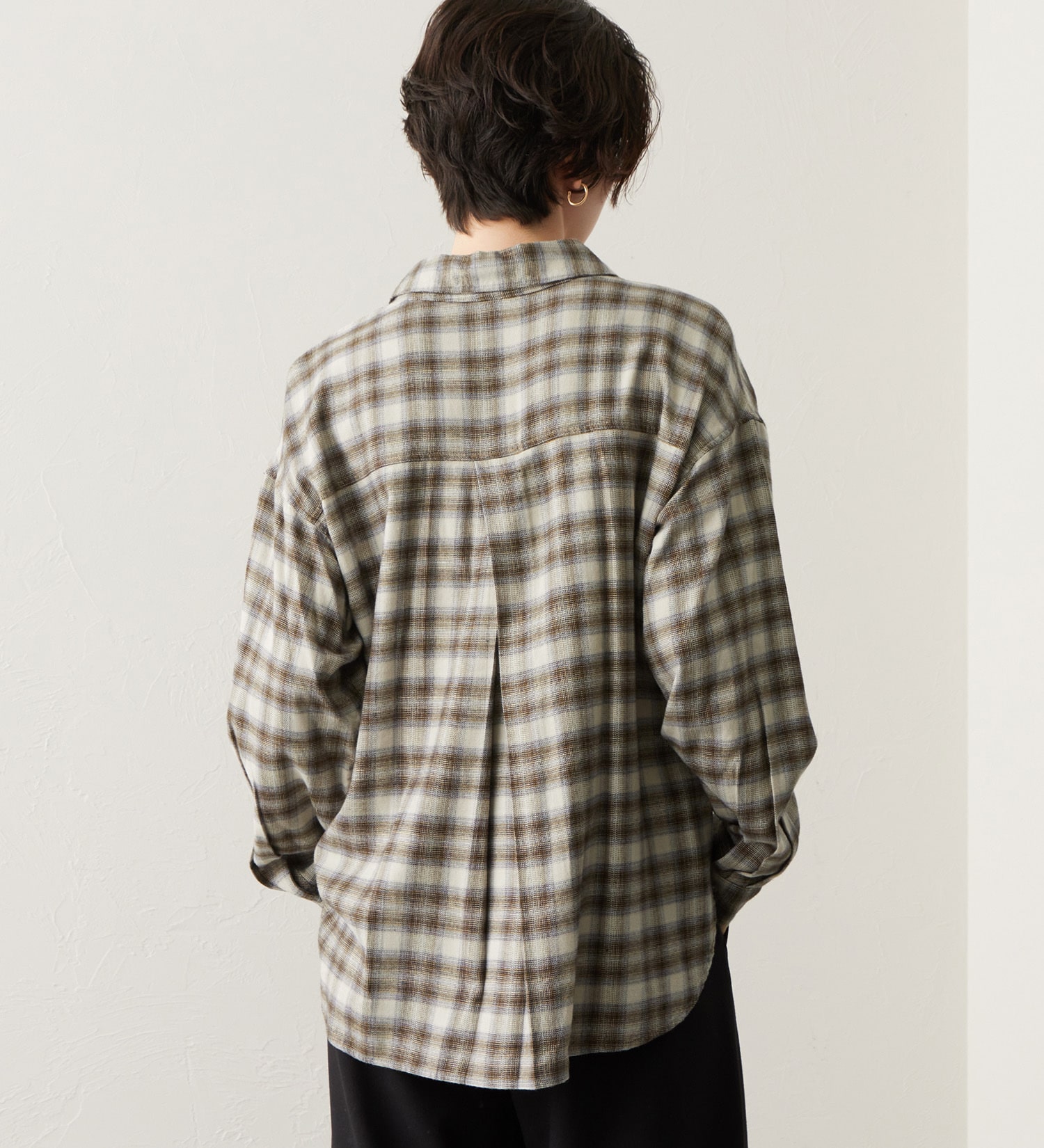 SOMETHING(サムシング)のSOMETHING オンブレチェックシャツ【長袖】|トップス/シャツ/ブラウス/レディース|ベージュ