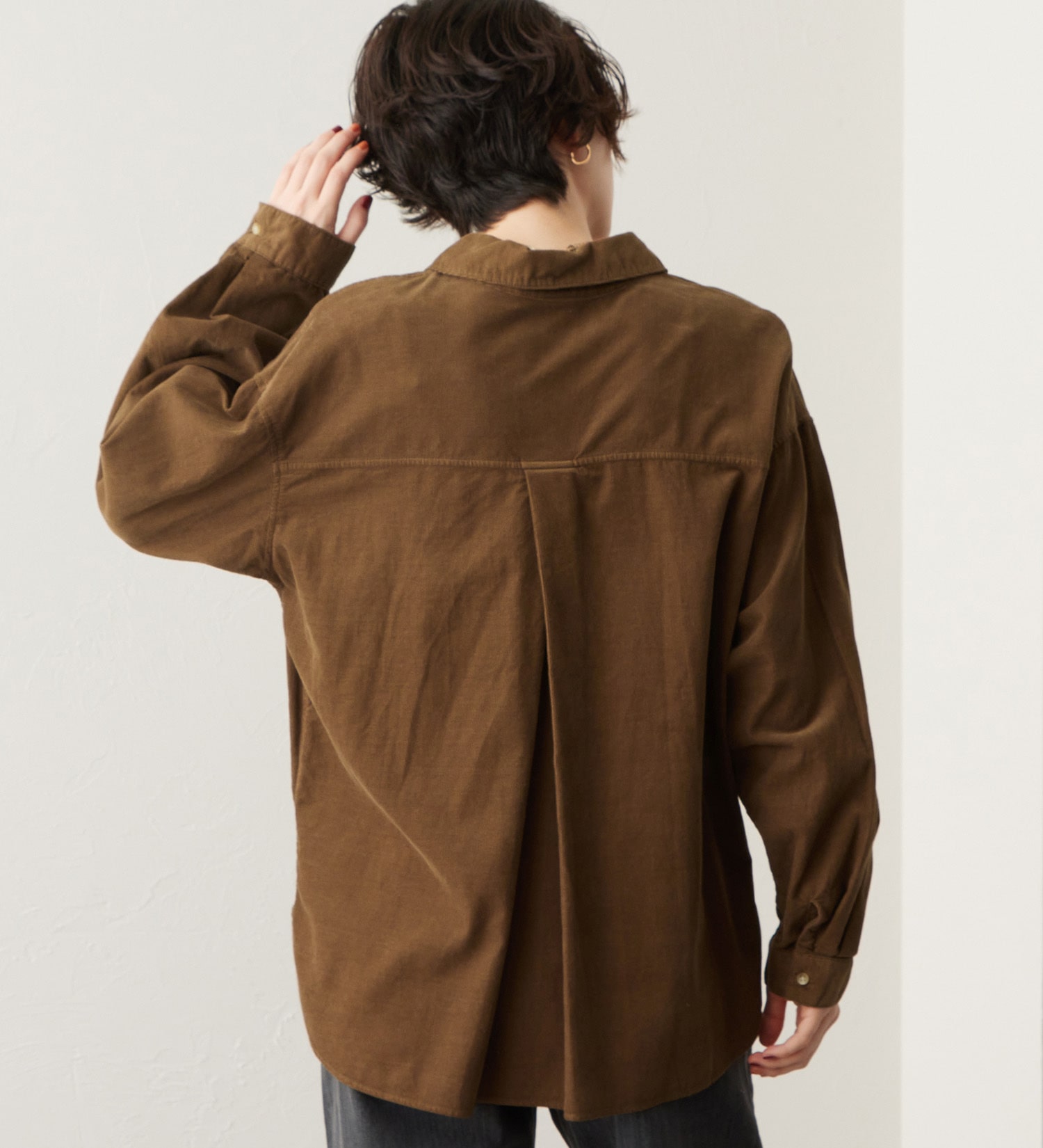 SOMETHING(サムシング)のSOMETHING コーデュロイシャツ【長袖】|トップス/シャツ/ブラウス/レディース|ブラウン
