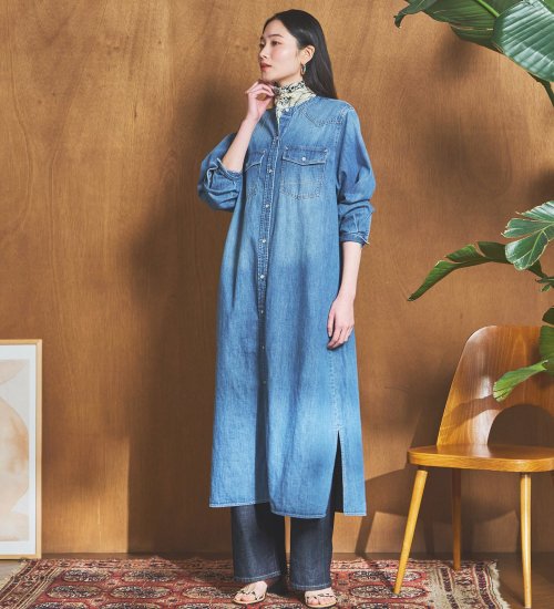 SOMETHING(サムシング)のSOMETHING デニムワンピース|ワンピース/ワンピース/レディース|ライトブルー