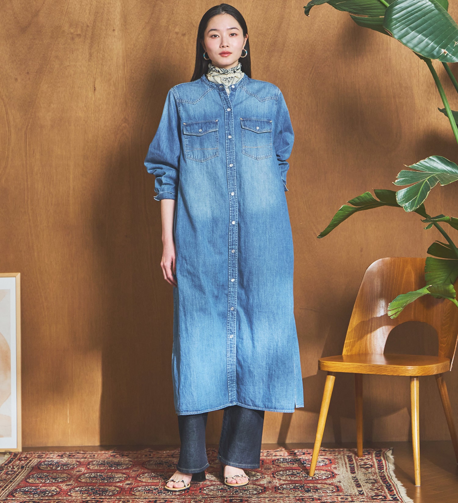 SOMETHING(サムシング)のSOMETHING デニムワンピース|ワンピース/ワンピース/レディース|ライトブルー