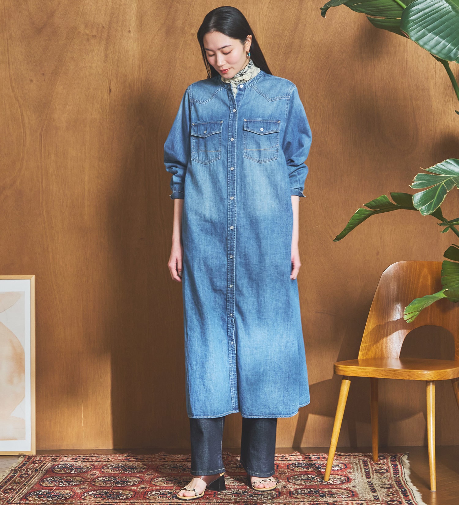 SOMETHING(サムシング)のSOMETHING デニムワンピース|ワンピース/ワンピース/レディース|ライトブルー