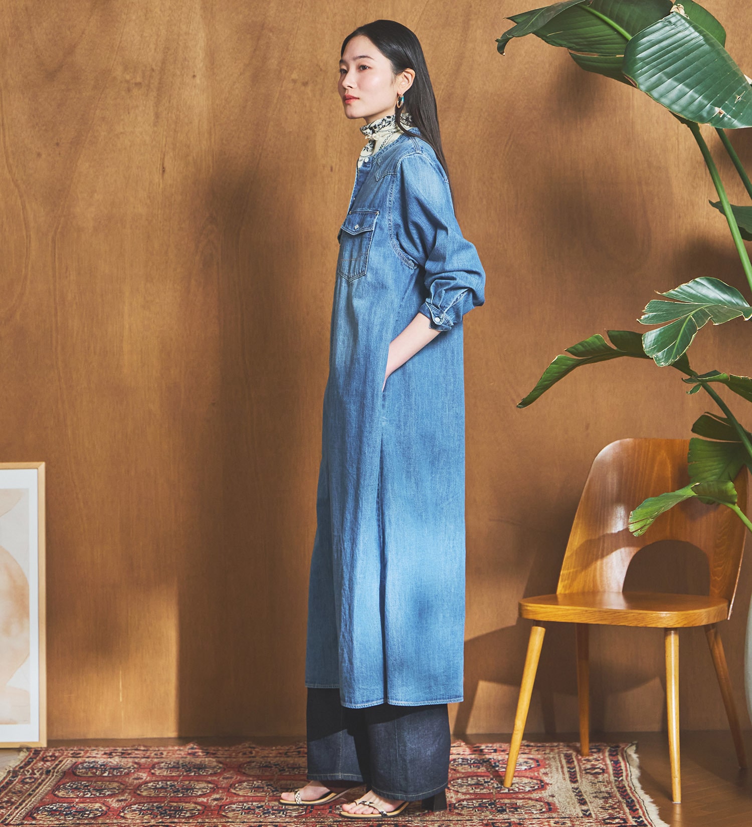 SOMETHING(サムシング)のSOMETHING デニムワンピース|ワンピース/ワンピース/レディース|ライトブルー