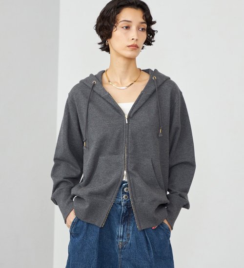SOMETHING(サムシング)の【百貨店・直営店限定】SOMETHING ジップアップパーカー|トップス/パーカー/レディース|チャコールグレー