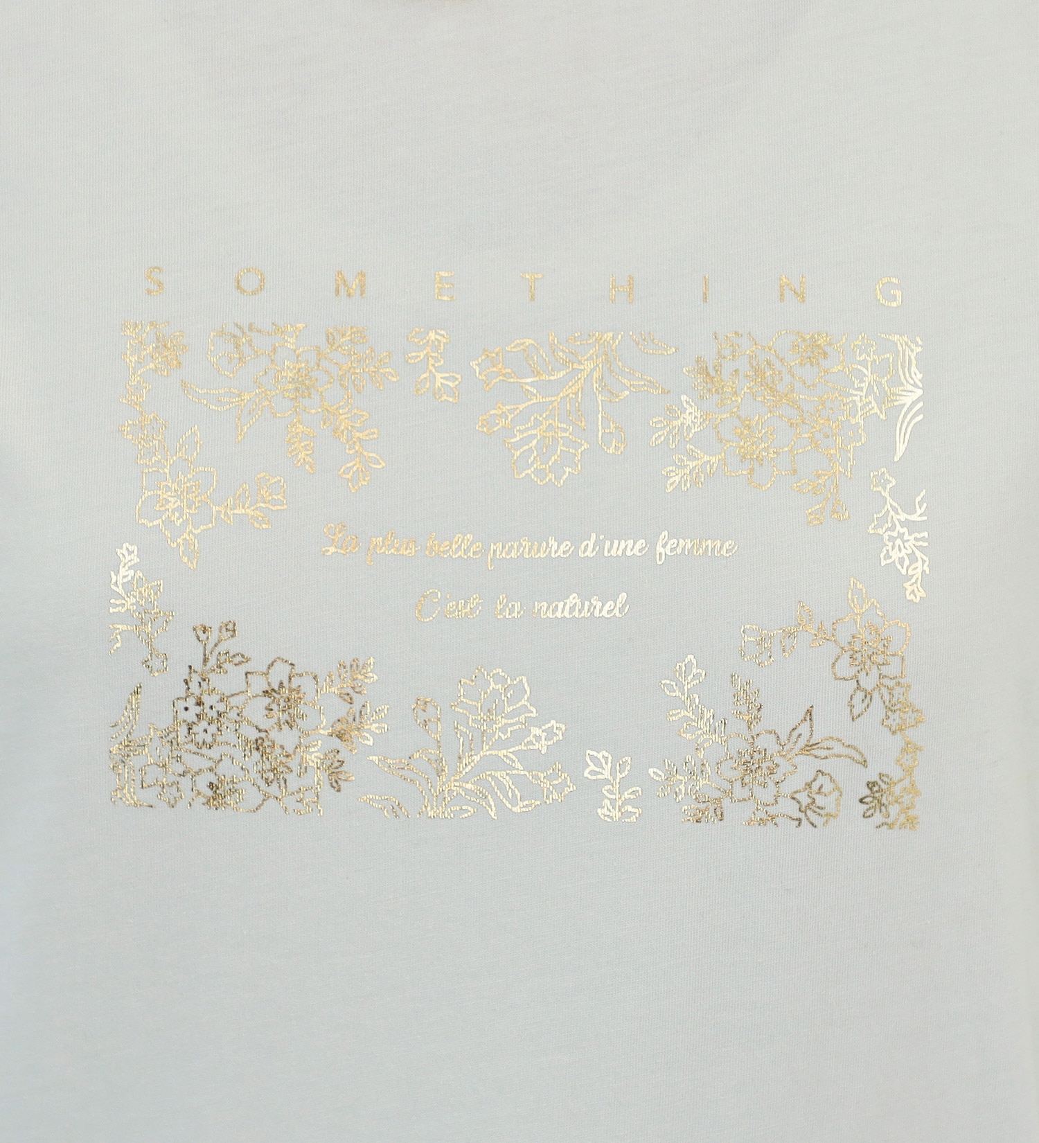 SOMETHING(サムシング)のSOMETHING フォイルプリントTシャツ【長袖】|トップス/Tシャツ/カットソー/レディース|アイボリー