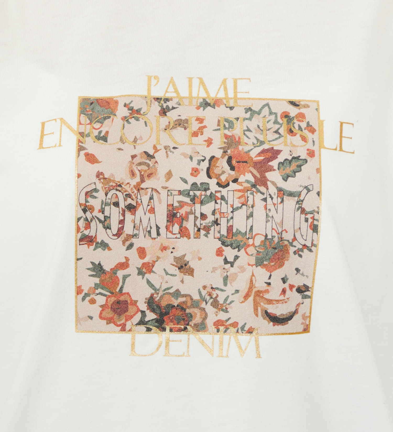 SOMETHING(サムシング)のSOMETHING 箔プリント長袖Tシャツ/ロンT|トップス/Tシャツ/カットソー/レディース|アイボリー
