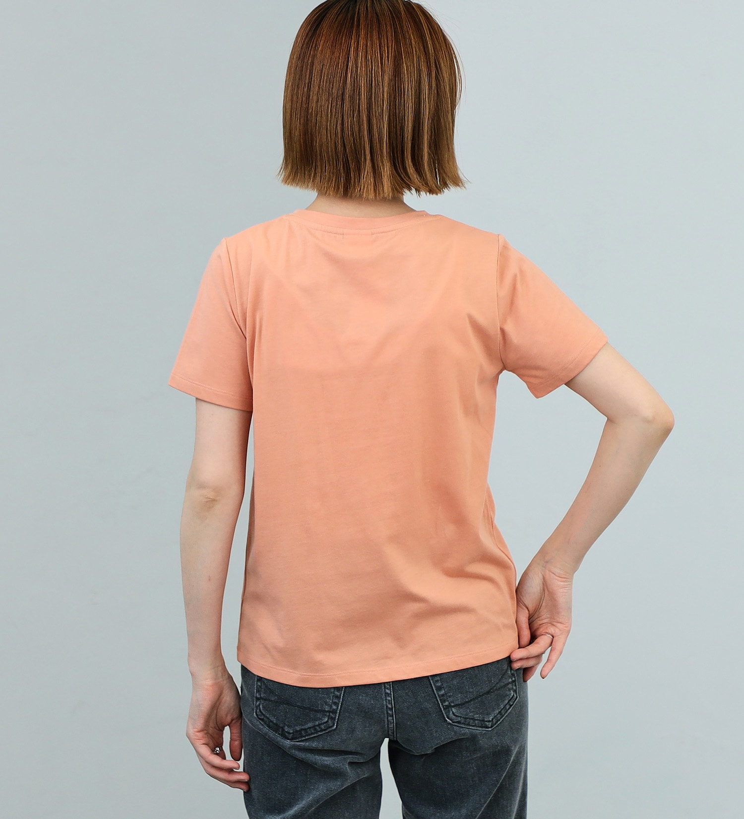 SOMETHING(サムシング)のSOMETHING フォイルプリントTシャツ【半袖】|トップス/Tシャツ/カットソー/レディース|オレンジ