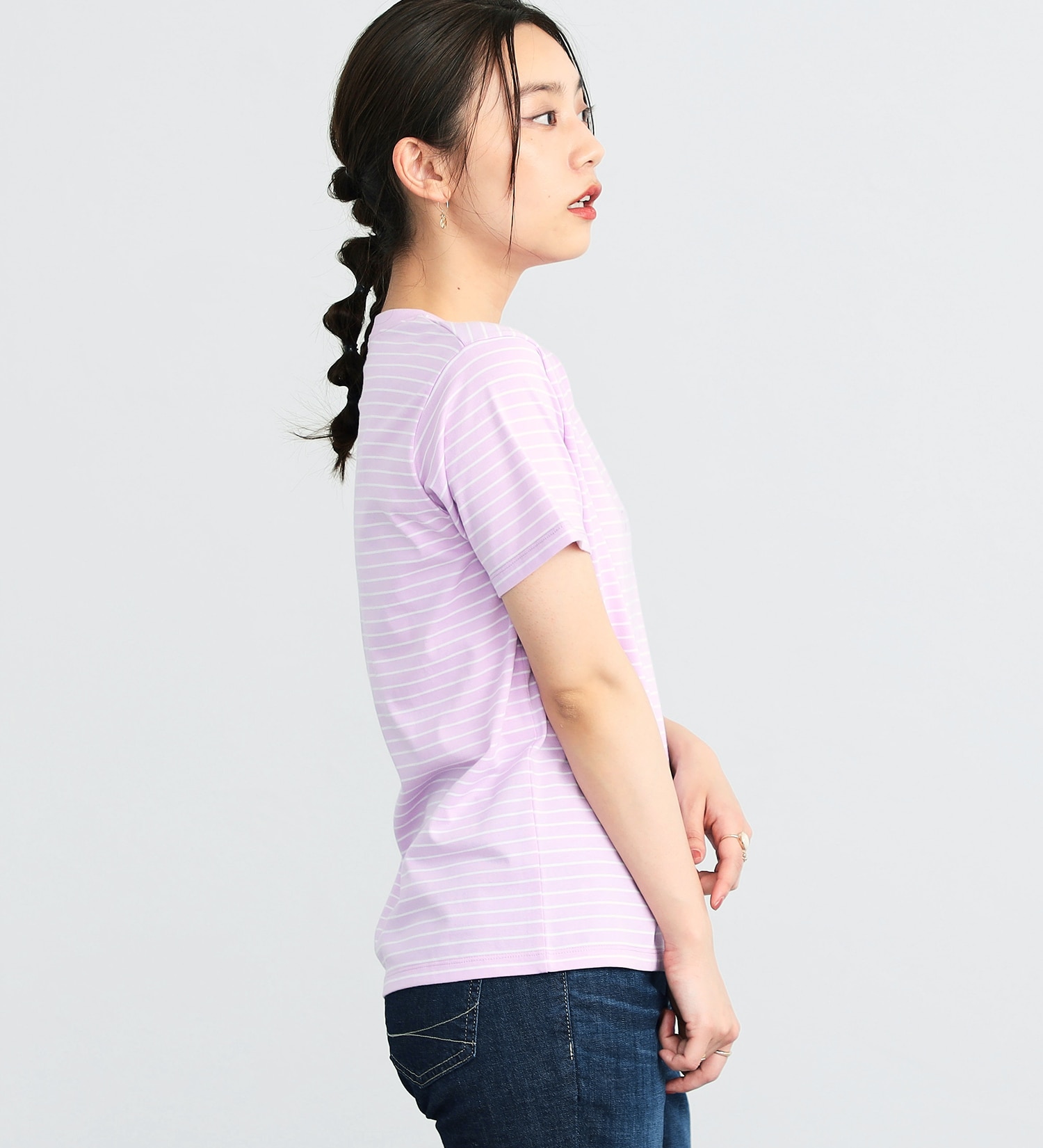 SOMETHING(サムシング)の【試着対象】SOMETHING シャイニープリント半袖Tシャツ|トップス/Tシャツ/カットソー/レディース|ピンク