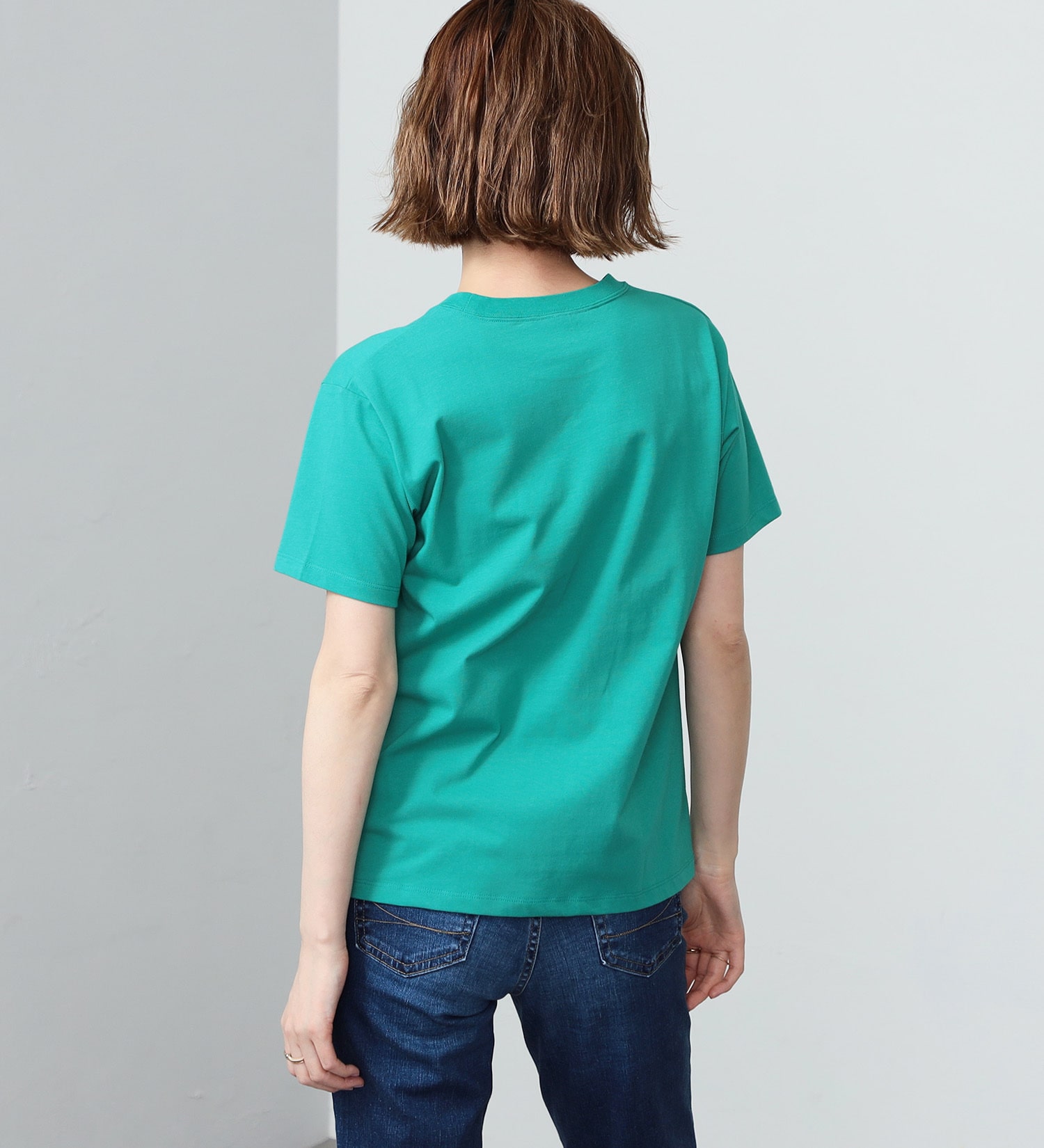 SOMETHING(サムシング)のSOMETHING シャイニープリントTシャツ【半袖】|トップス/Tシャツ/カットソー/レディース|グリーン