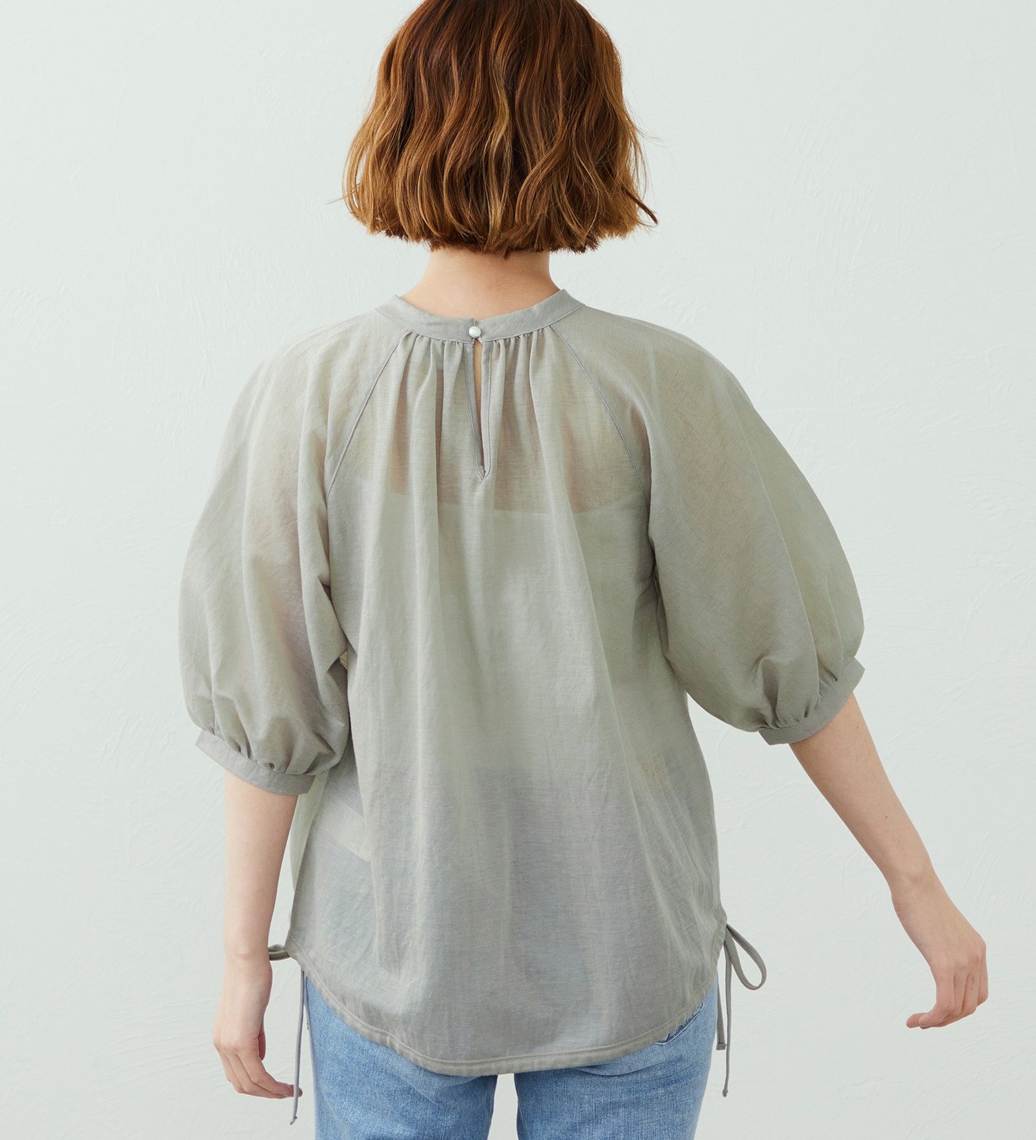 SOMETHING(サムシング)のSOMETHING ドルマンスリーブカットソー【ミドルスリーブ】|トップス/Tシャツ/カットソー/レディース|ライトグレー