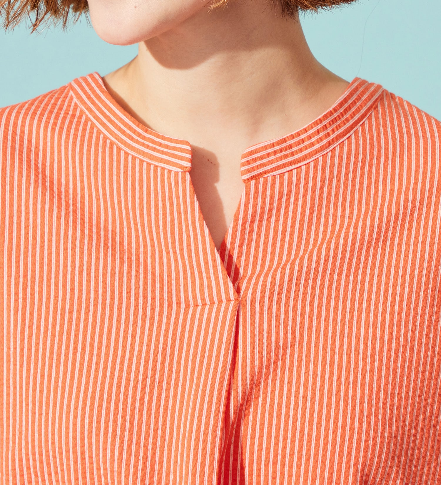 SOMETHING(サムシング)のSOMETHING バイオサッカースキッパーカットソー|トップス/Tシャツ/カットソー/レディース|オレンジ