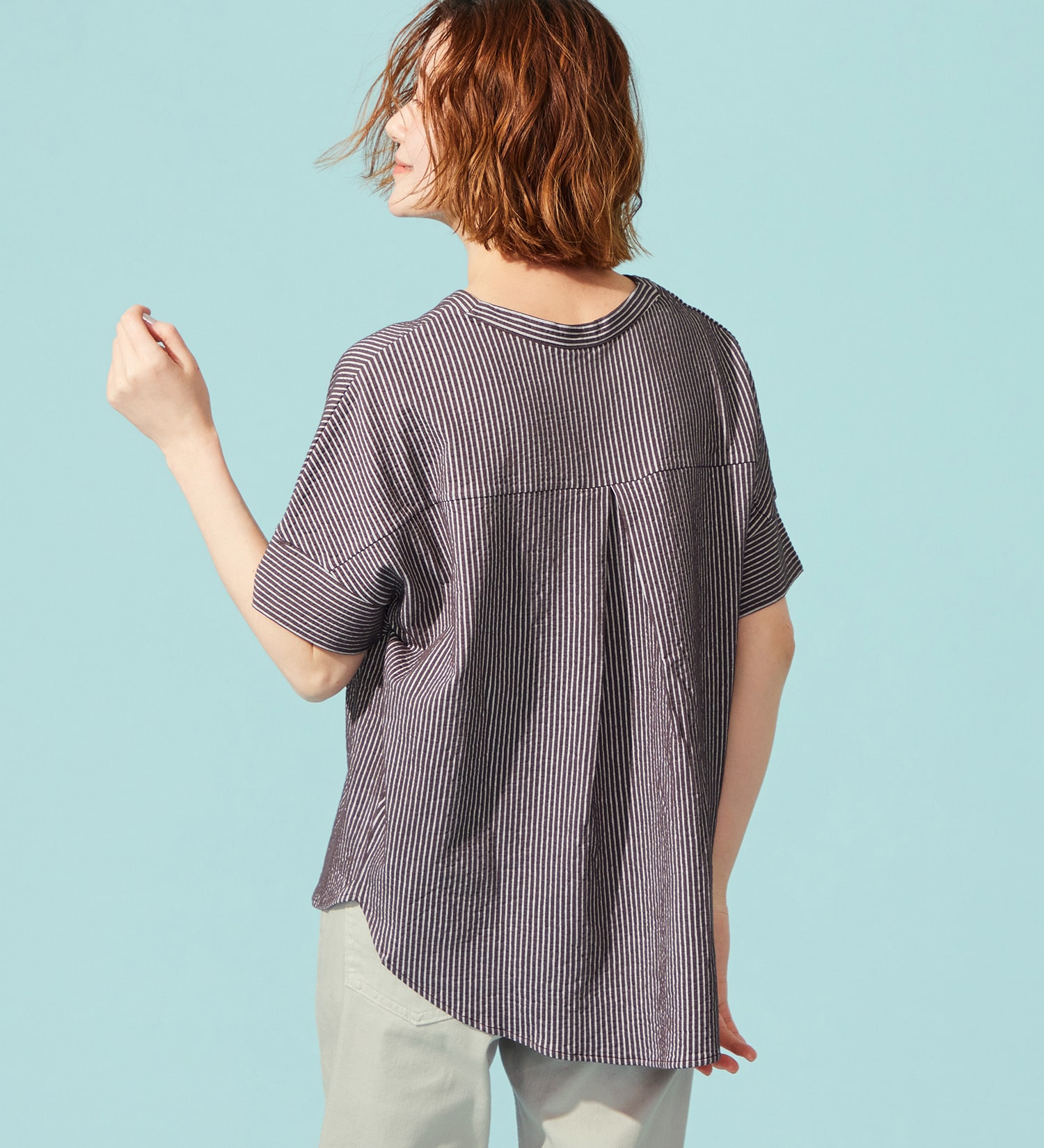 SOMETHING(サムシング)のSOMETHING バイオサッカースキッパーカットソー|トップス/Tシャツ/カットソー/レディース|チャコールグレー