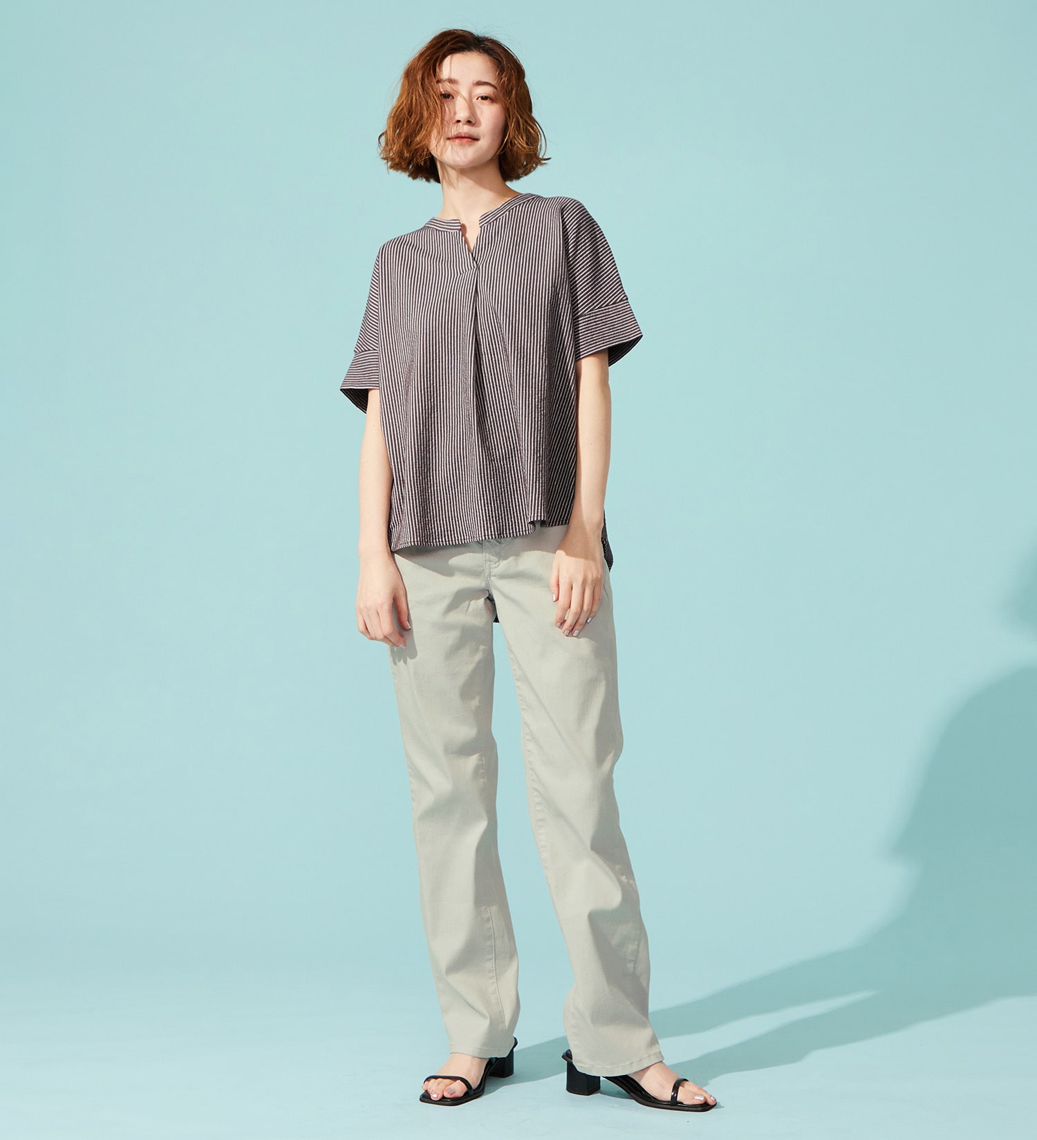 SOMETHING(サムシング)のSOMETHING バイオサッカースキッパーカットソー|トップス/Tシャツ/カットソー/レディース|チャコールグレー