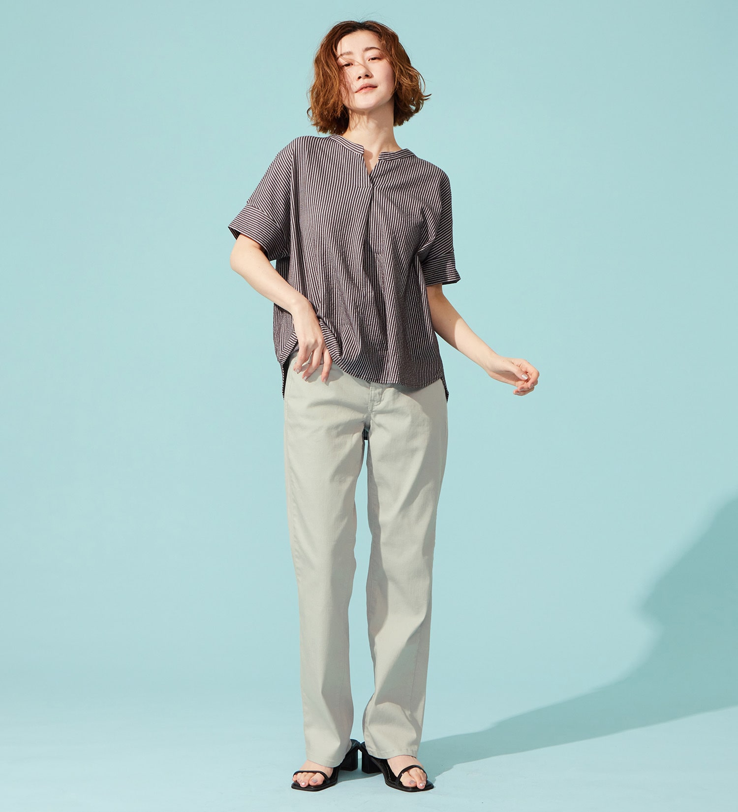 SOMETHING(サムシング)のSOMETHING バイオサッカースキッパーカットソー|トップス/Tシャツ/カットソー/レディース|チャコールグレー