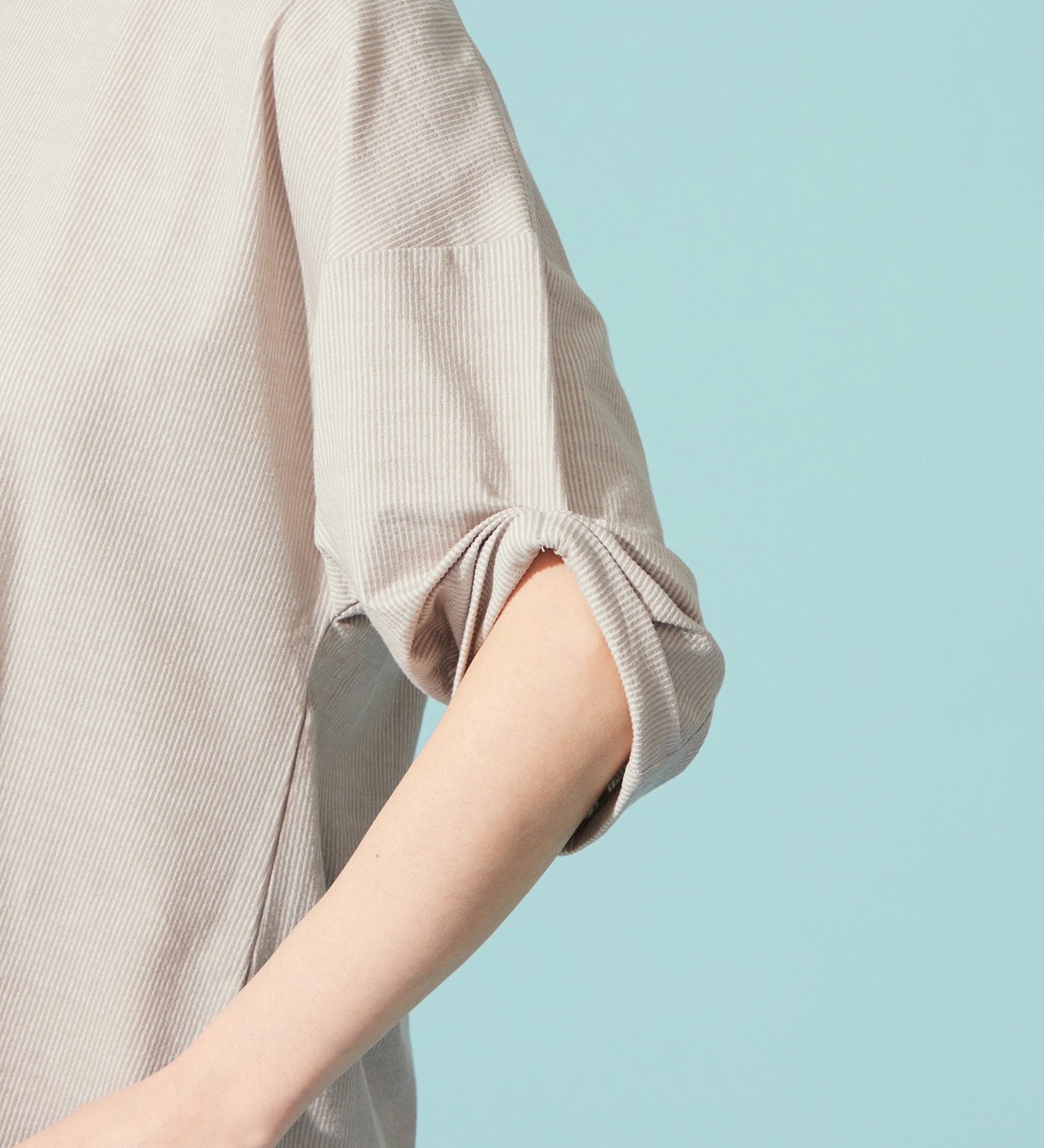 SOMETHING(サムシング)のSOMETHING バイオサッカータックスリーブカットソー|トップス/Tシャツ/カットソー/レディース|グレー