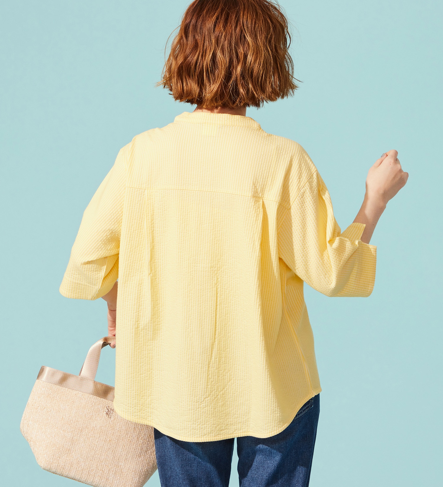 SOMETHING(サムシング)のSOMETHING バイオサッカーバンドカラーシャツ|トップス/シャツ/ブラウス/レディース|イエロー