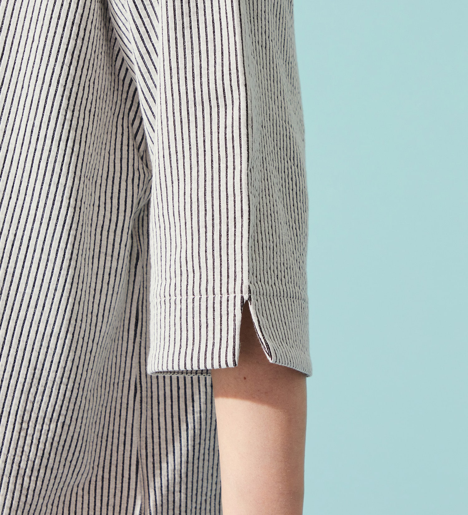 SOMETHING(サムシング)のSOMETHING バイオサッカーバンドカラーシャツ|トップス/シャツ/ブラウス/レディース|ホワイト×ブラック